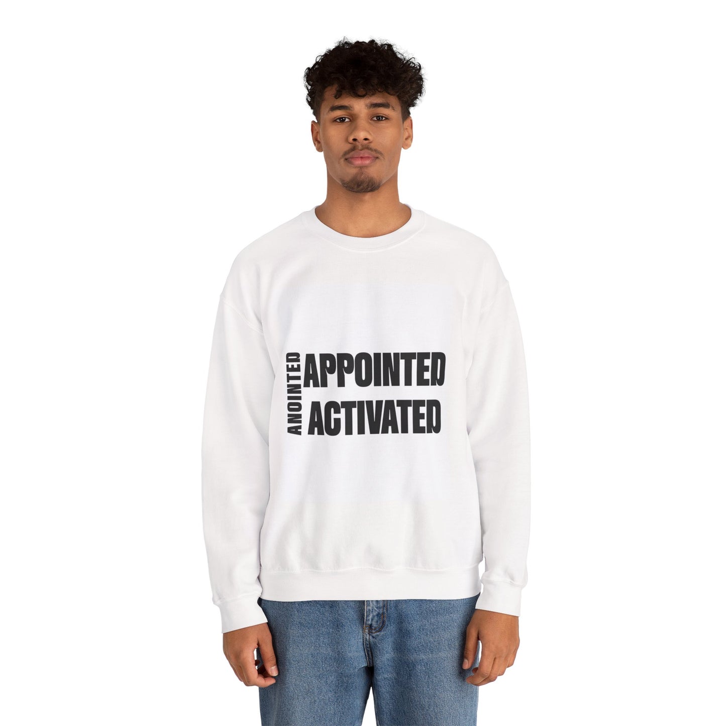 Anointed Appointed Activated Crewneck Sweatshirt, Inspirational Hoodie, Motivational Gift, Unisex Sweatshirt, Faith-Based Apparel