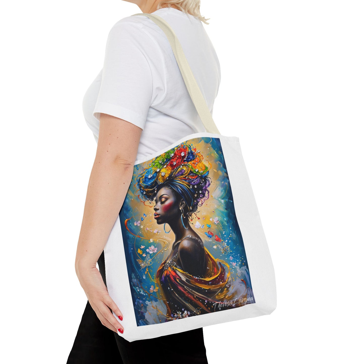 Vibrant Art Tote Bag, Stylish Eco-Friendly Grocery Bag, Elegant Gift for Art Lovers, Fashionable Daily Use, Perfect for Festivals