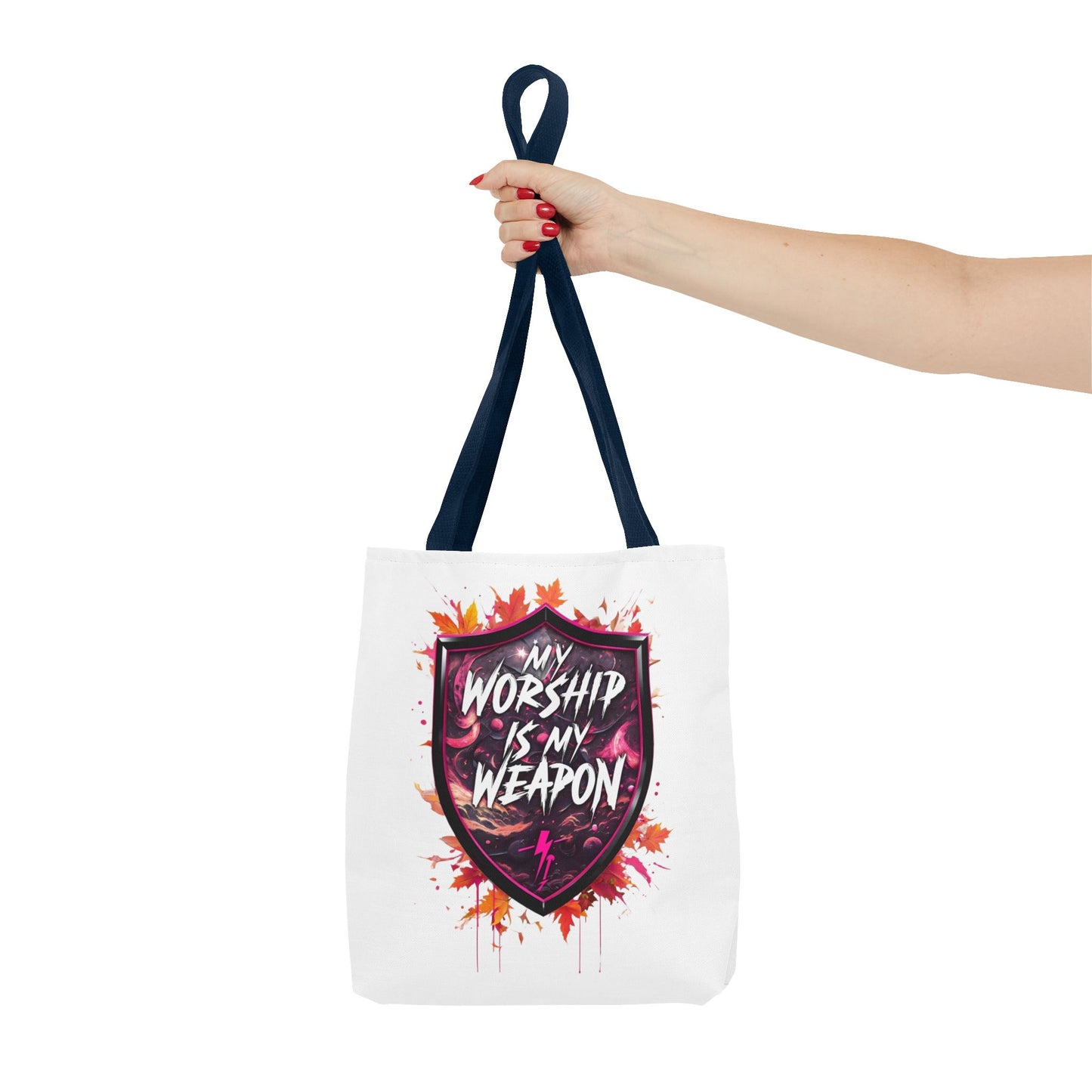 My Worship Is My Weapon Tote Bag - Inspirational Gift, Church Accessory, Spirituality, Everyday Use, Art Tote