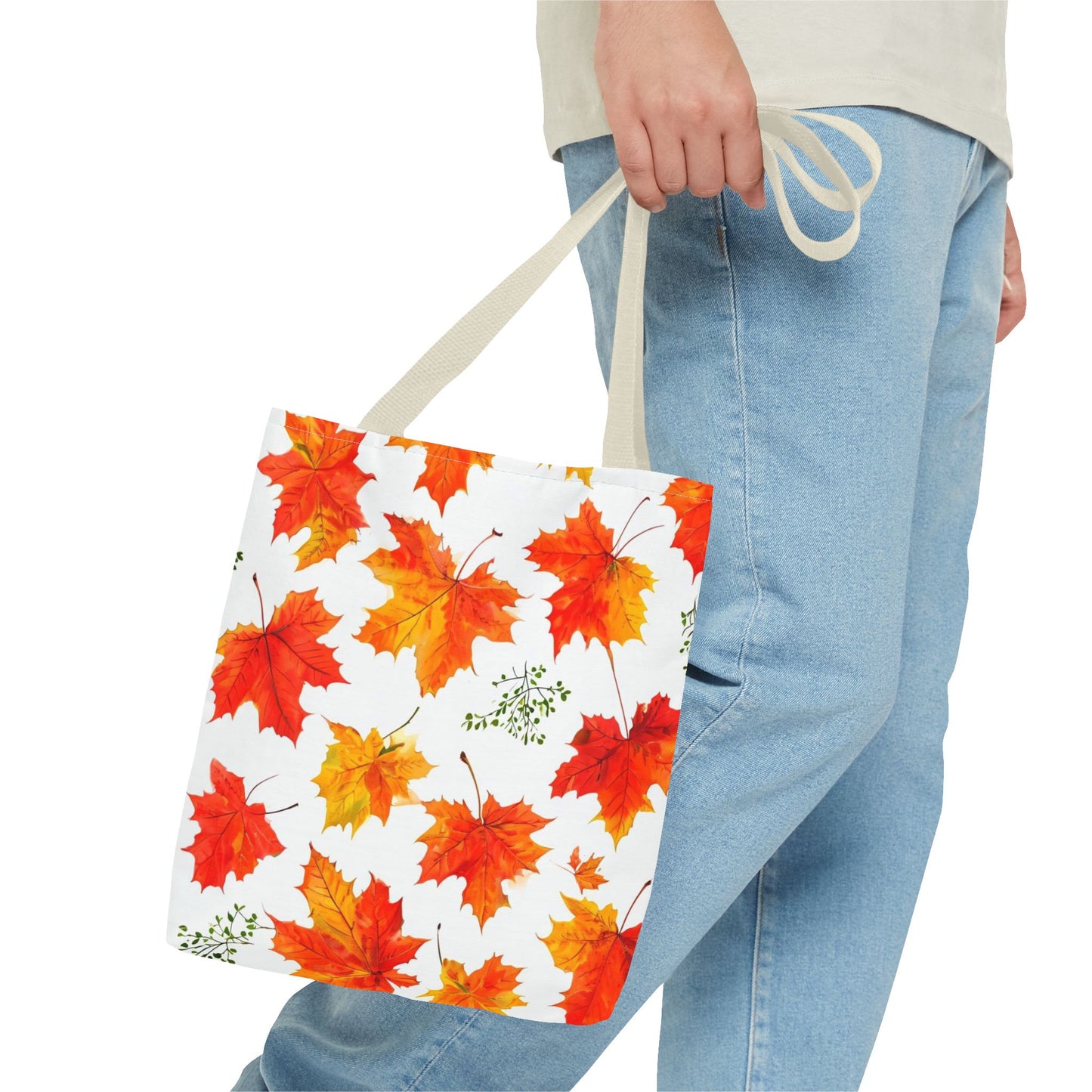 Autumn Leaves Tote Bag, Fall Shopping Tote, Seasonal Gift for Her, Eco-Friendly Bag, Thanksgiving Party Favor