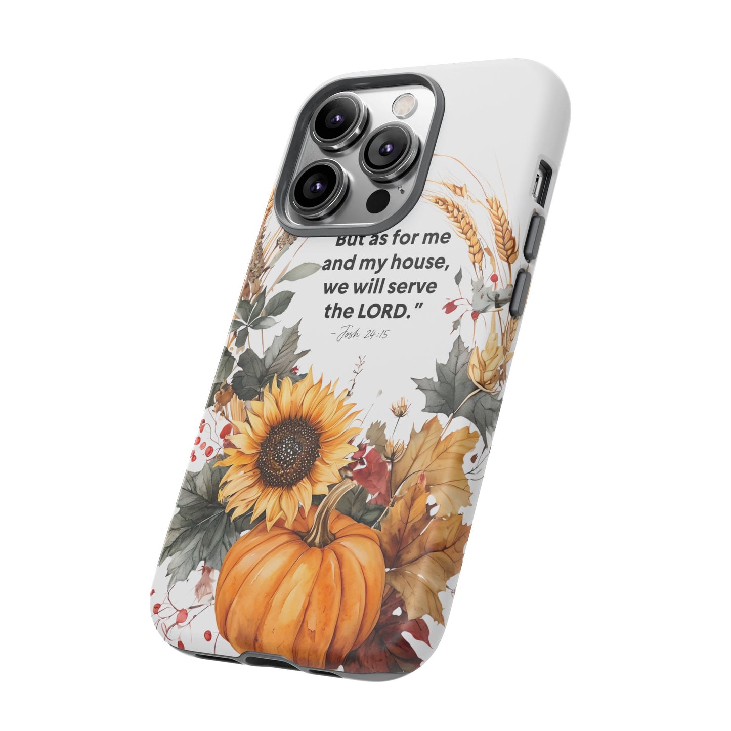 Fall-Themed Phone Case, Cozy Autumn Decor, Inspirational Quote, Pumpkin Design, Gift for Him or Her