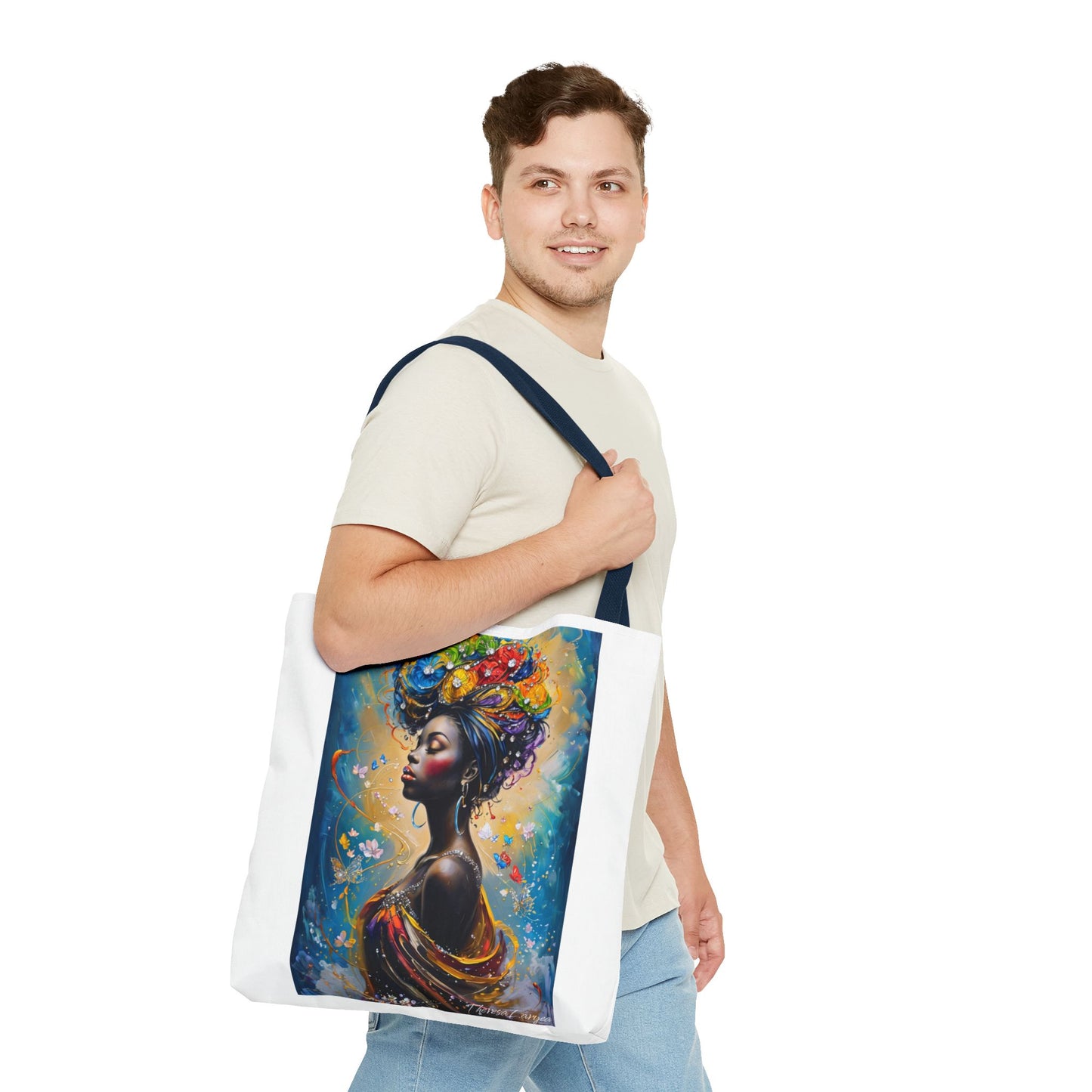 Vibrant Art Tote Bag, Stylish Eco-Friendly Grocery Bag, Elegant Gift for Art Lovers, Fashionable Daily Use, Perfect for Festivals
