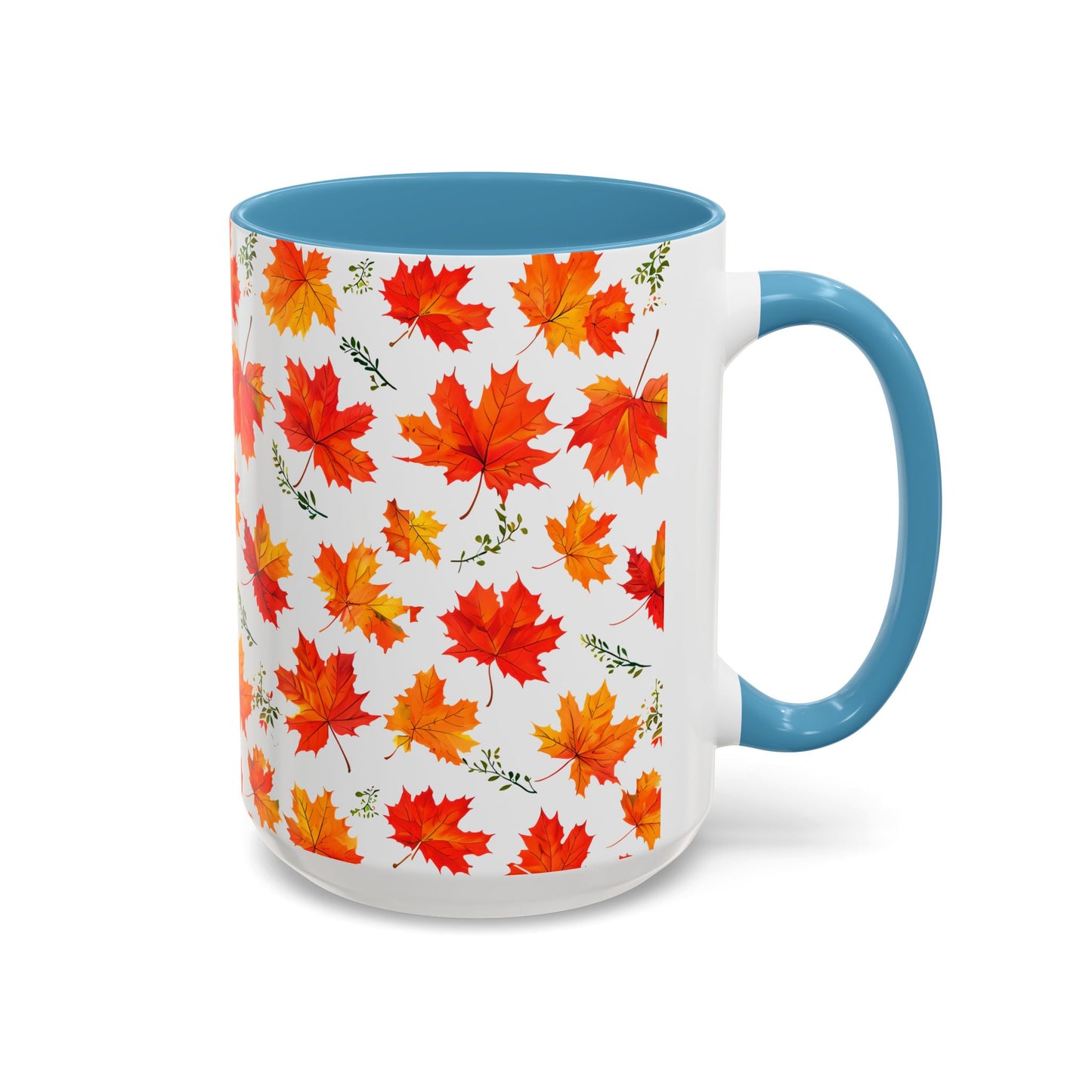 Autumn Leaves Coffee Mug, Fall Decor, Thanksgiving Gift, Hot Beverage Cup, Seasonal Drinkware