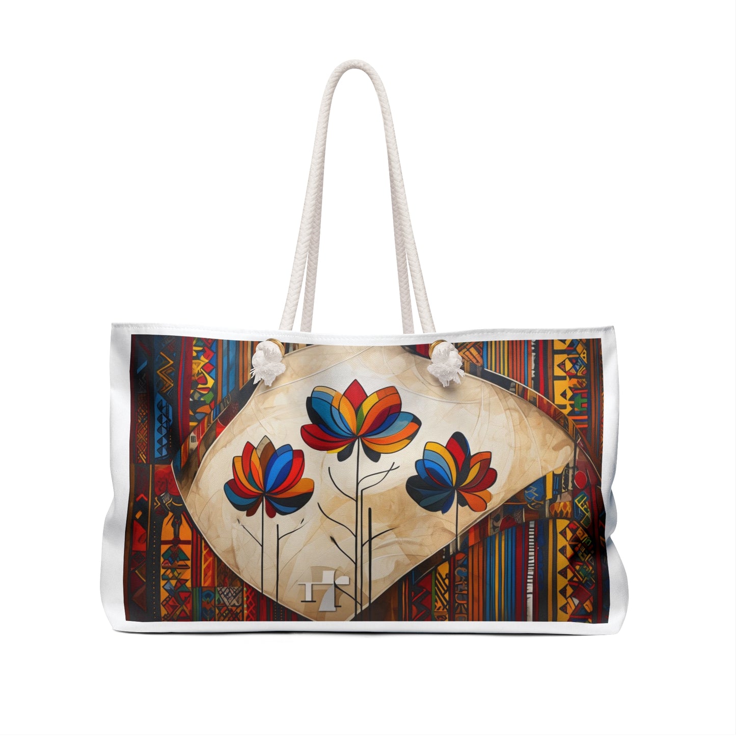 Vibrant Floral Weekender Bag for Travel, Beach Tote, Gym Bag, Weekend Getaway, Vacation Essentials