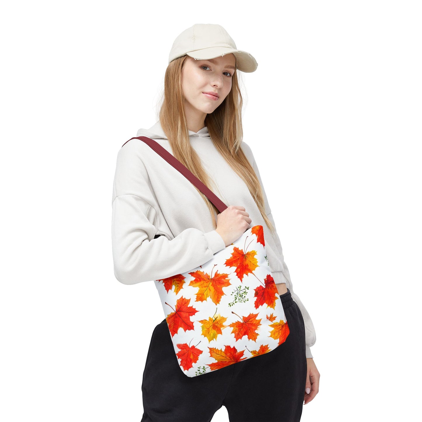 Autumn Leaves Tote Bag, Fall Shopping Tote, Seasonal Gift for Her, Eco-Friendly Bag, Thanksgiving Party Favor