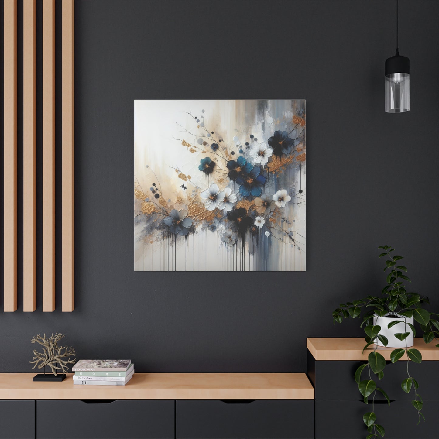 Elegant Floral Canvas Art, Wall Decor, Flower Painting, Home Wall Art, Modern Art