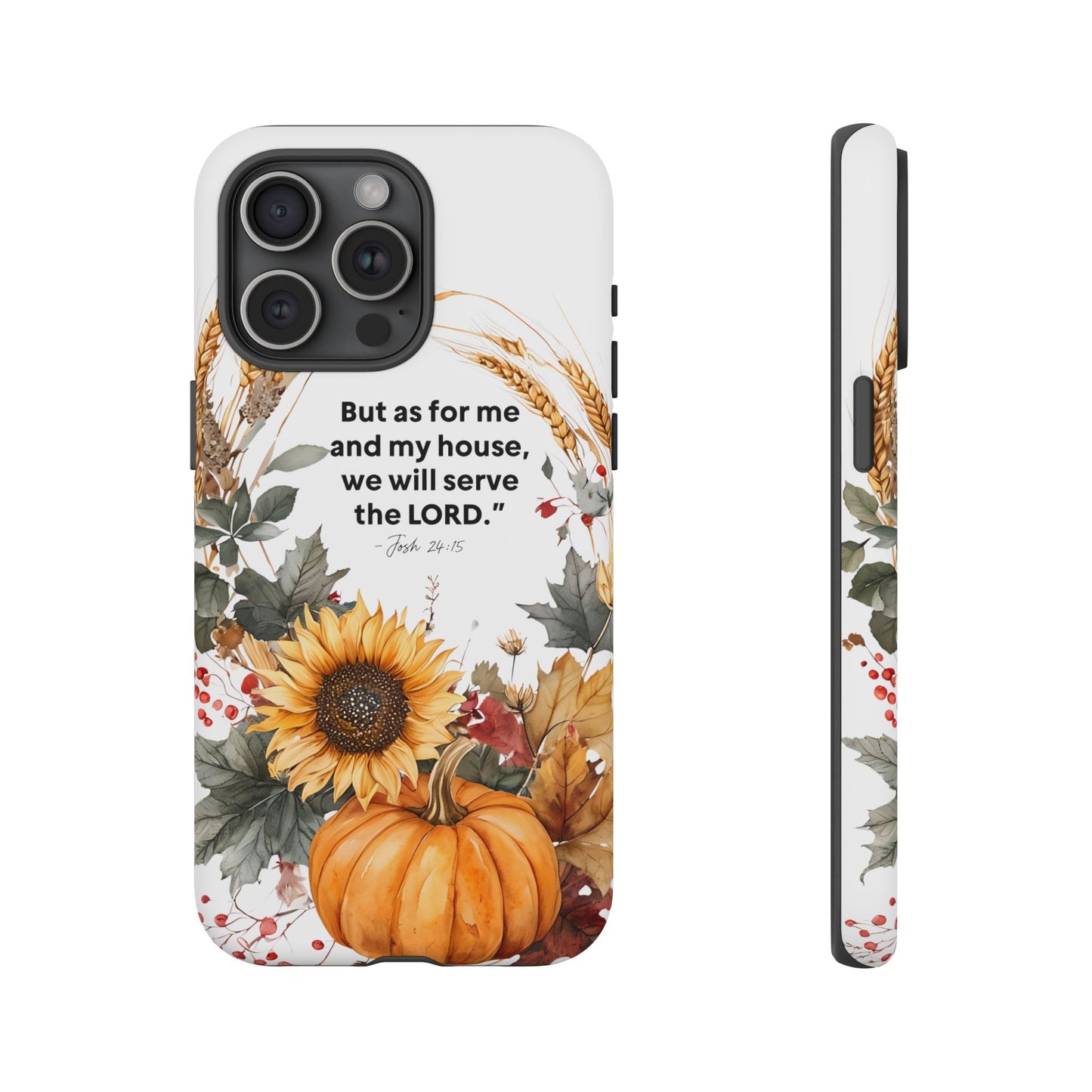 Fall-Themed Phone Case, Cozy Autumn Decor, Inspirational Quote, Pumpkin Design, Gift for Him or Her