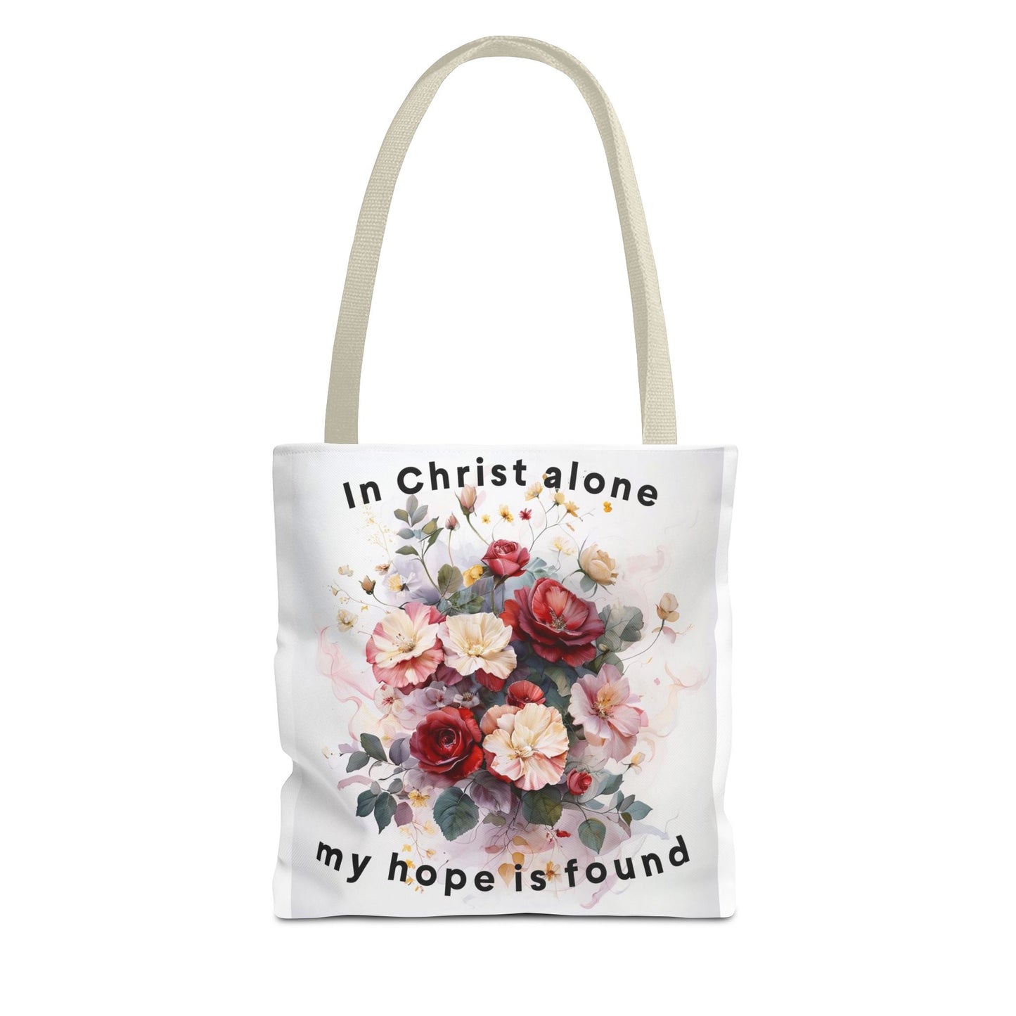 Floral Inspirational Tote Bag, Faith-Based Bag, Christian Gift, Everyday Carryall, Motivational Shopping Tote