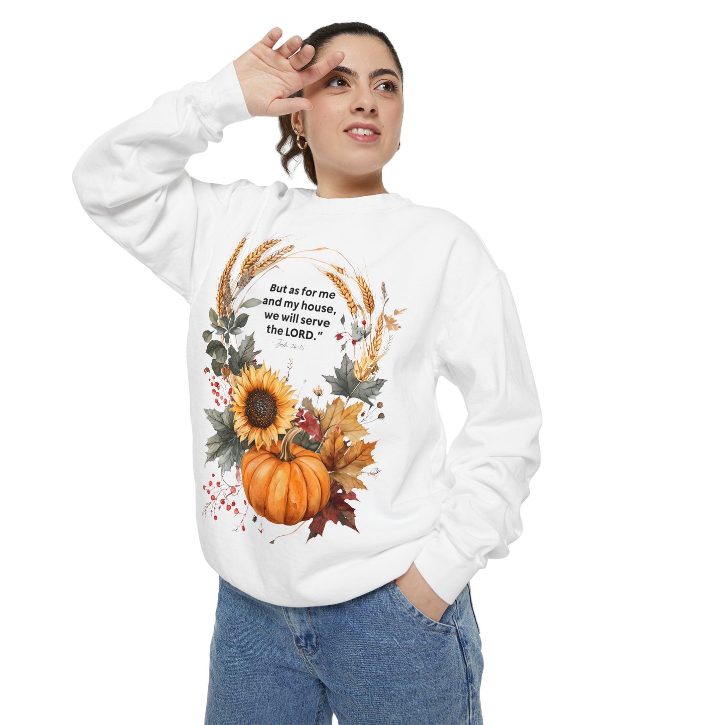 Cozy Fall Sweatshirt with Inspirational Quote, Perfect for Thanksgiving, Autumn Wardrobe, Gift for Her, Layering Piece, Unisex Apparel