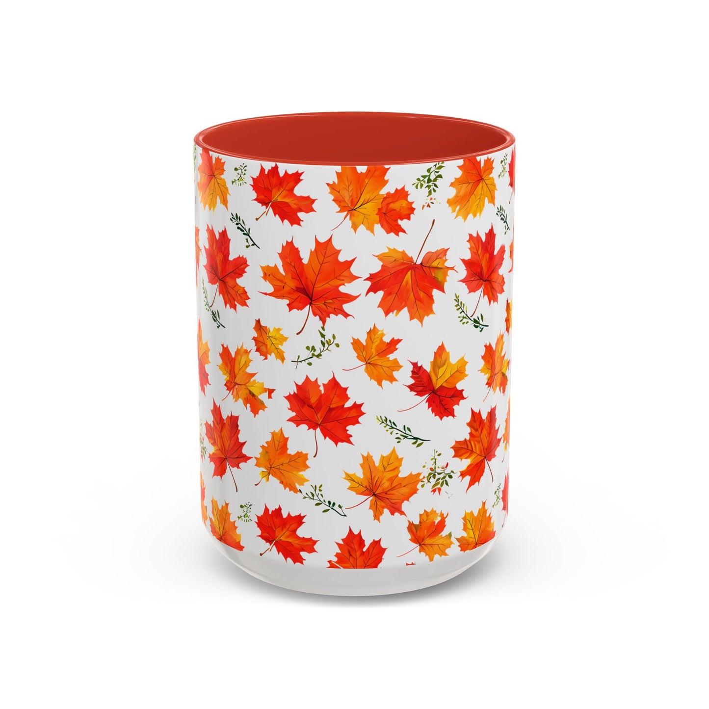 Autumn Leaves Coffee Mug, Fall Decor, Thanksgiving Gift, Hot Beverage Cup, Seasonal Drinkware