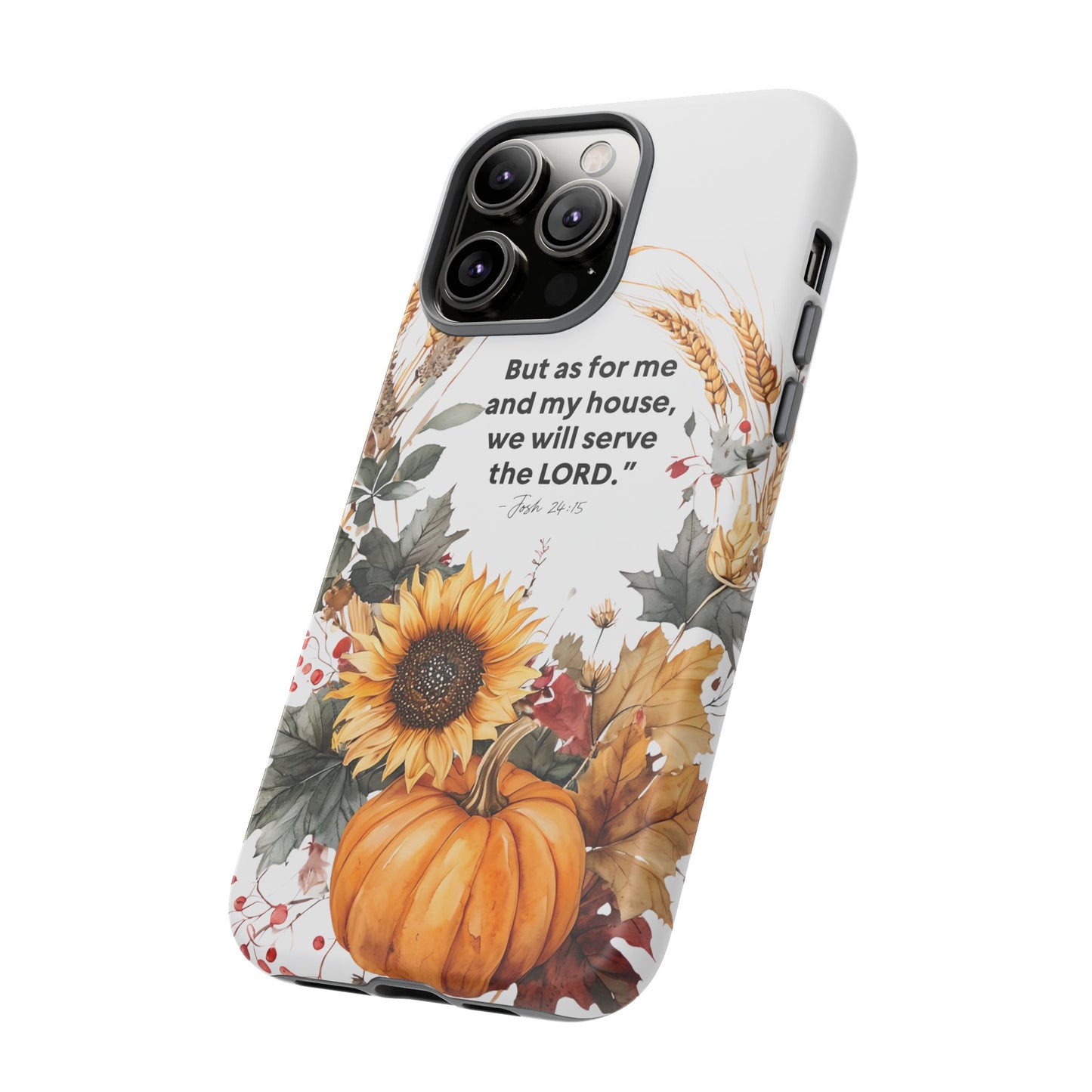 Fall-Themed Phone Case, Cozy Autumn Decor, Inspirational Quote, Pumpkin Design, Gift for Him or Her