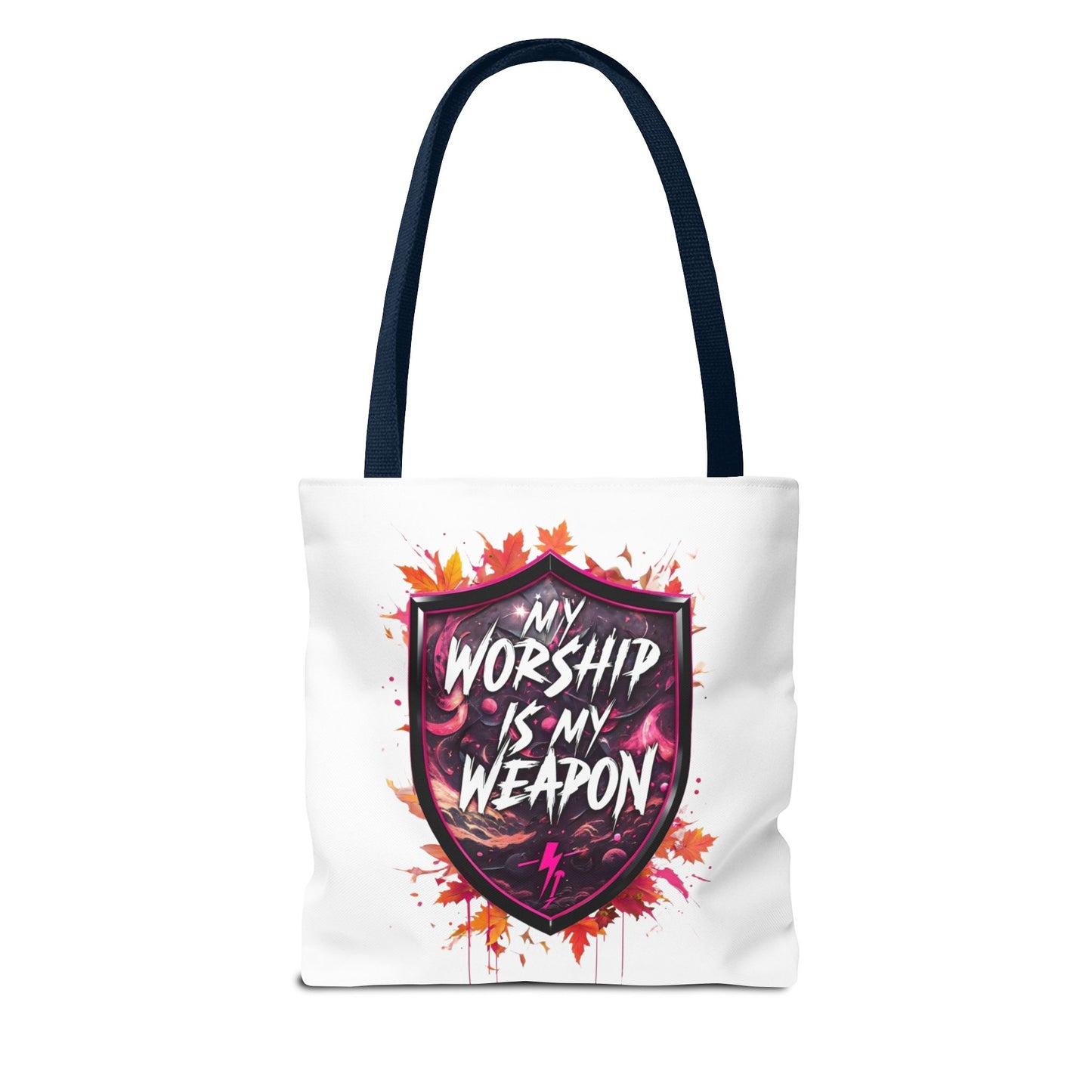 My Worship Is My Weapon Tote Bag - Inspirational Gift, Church Accessory, Spirituality, Everyday Use, Art Tote