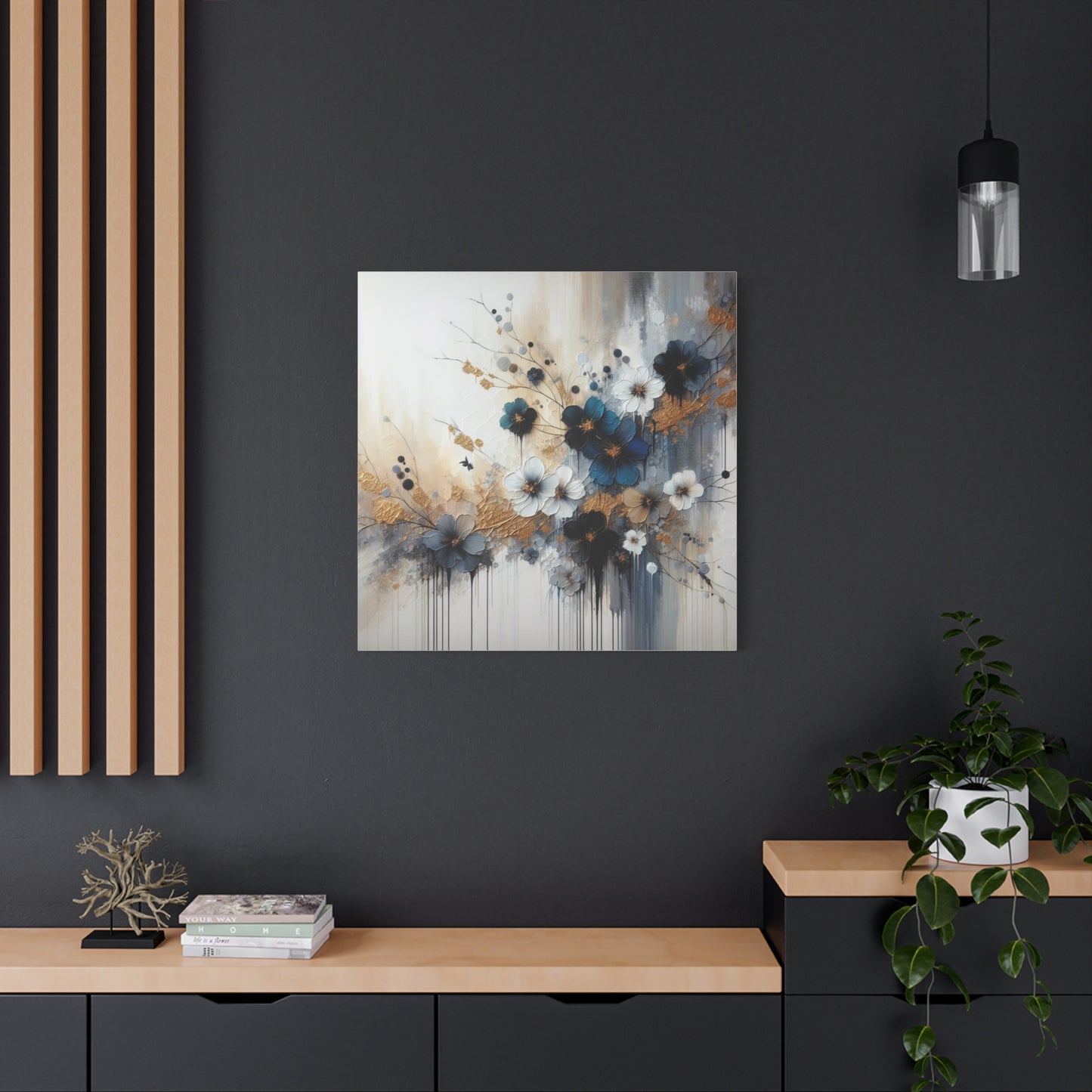 Elegant Floral Canvas Art, Wall Decor, Flower Painting, Home Wall Art, Modern Art