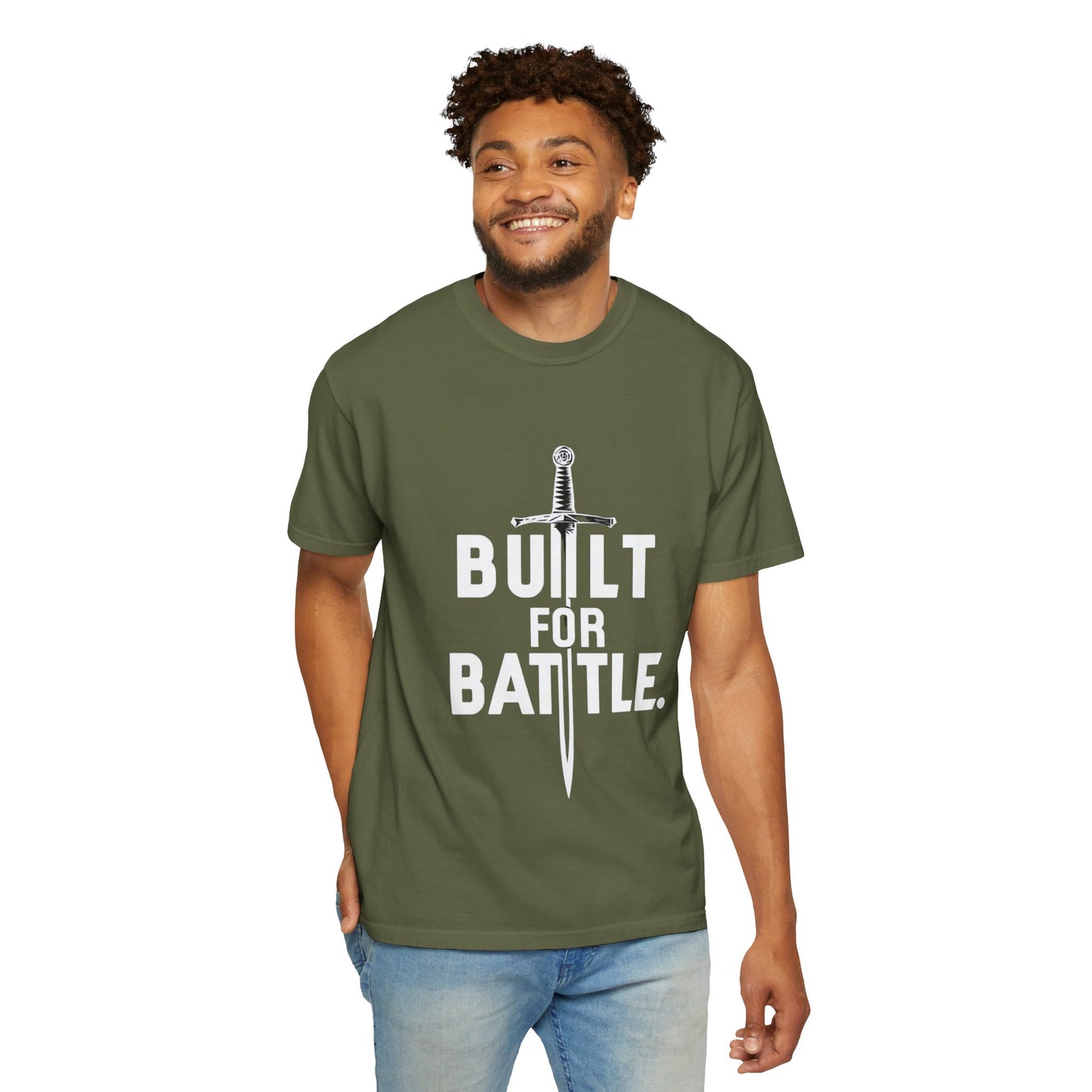 Battle-Ready Unisex T-shirt - Built for Battle - Casual Wear, Fitness, Gift for Warriors, Encouragement, Everyday Comfort
