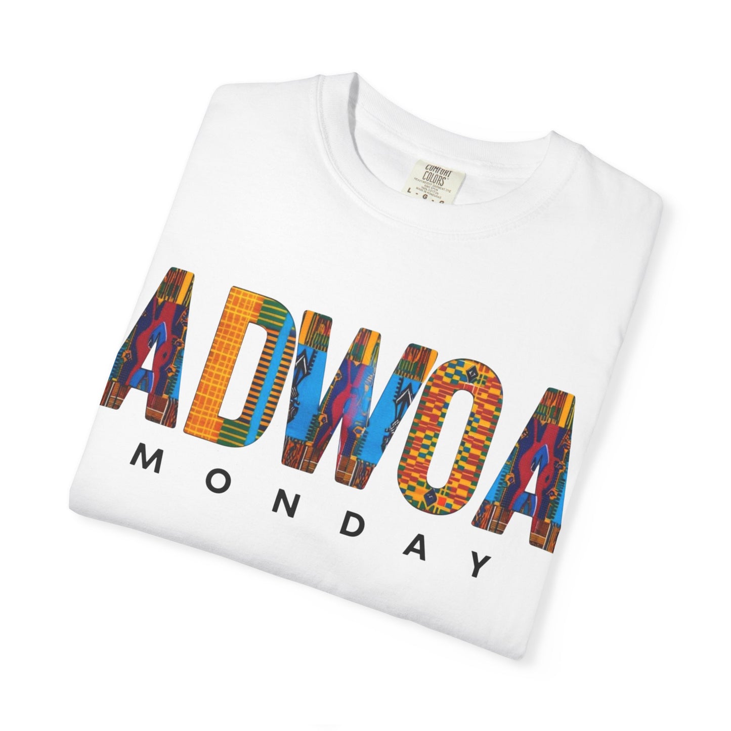 Vibrant Unisex T-Shirt - ADWOA MONDAY Graphic Tee, Casual Wear, Gift for Him/Her, Everyday Style, Unique Graphic Shirt, Fashion Statement