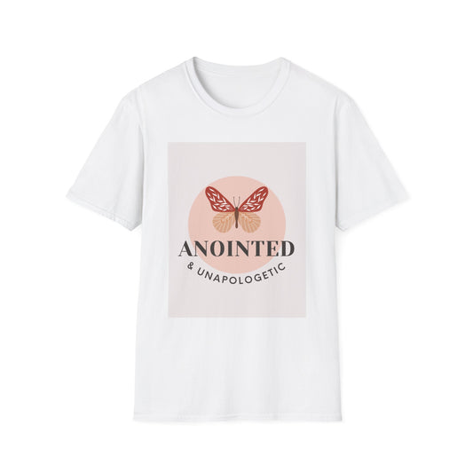 Anointed & Unapologetic Butterfly T-Shirt, Inspirational Tee, Gift for Her, Motivational Apparel, Casual Wear, Encouragement Shirt