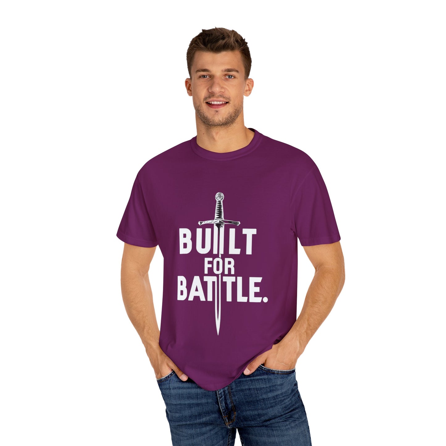 Battle-Ready Unisex T-shirt - Built for Battle - Casual Wear, Fitness, Gift for Warriors, Encouragement, Everyday Comfort