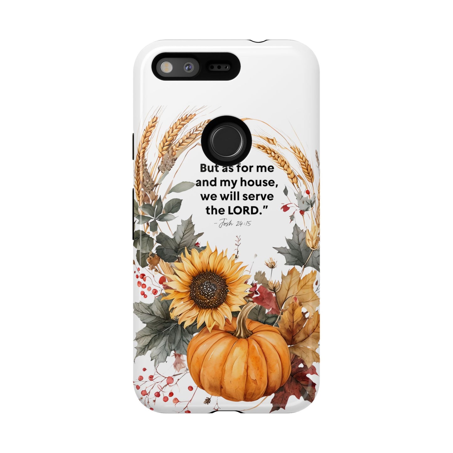 Fall-Themed Phone Case, Cozy Autumn Decor, Inspirational Quote, Pumpkin Design, Gift for Him or Her