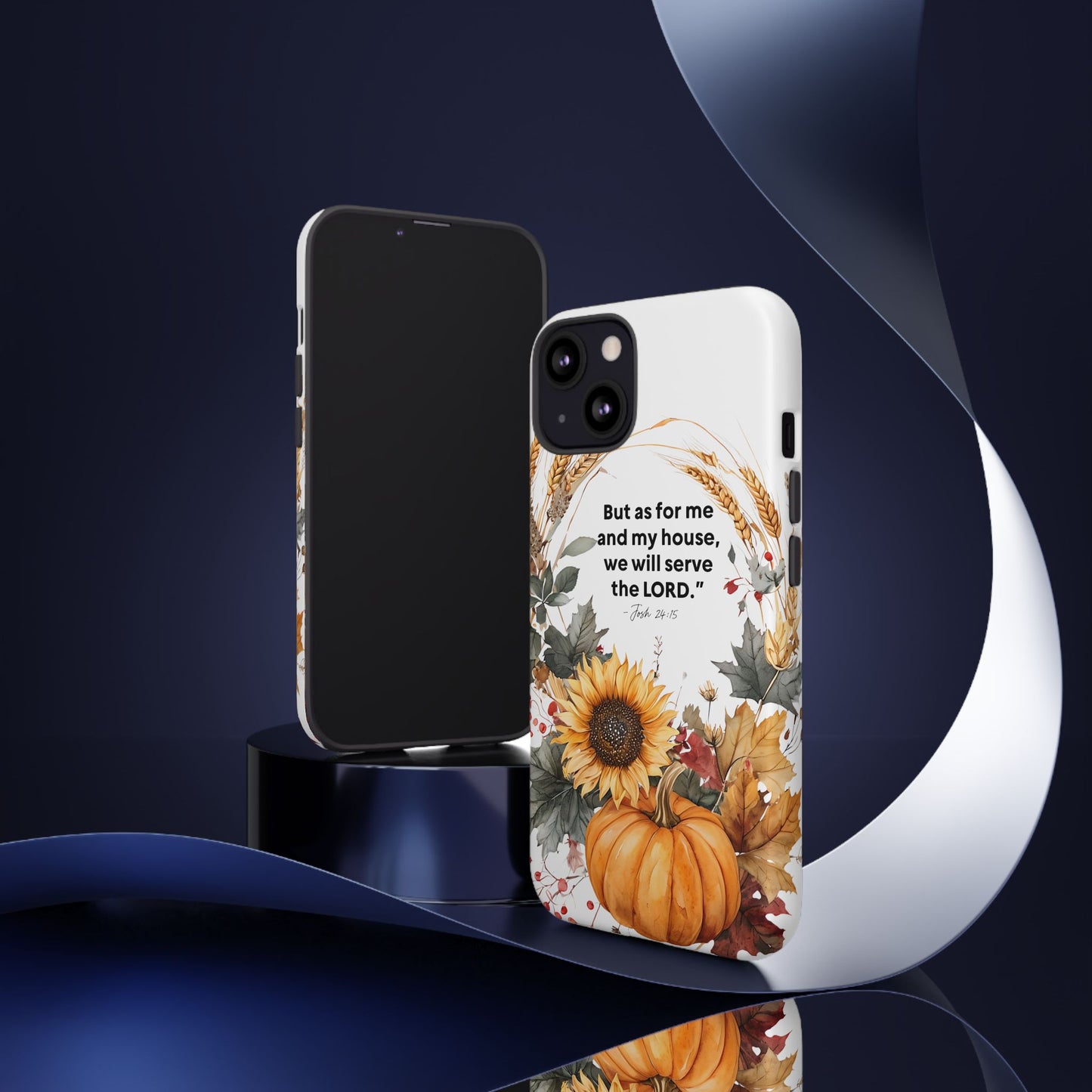 Fall-Themed Phone Case, Cozy Autumn Decor, Inspirational Quote, Pumpkin Design, Gift for Him or Her