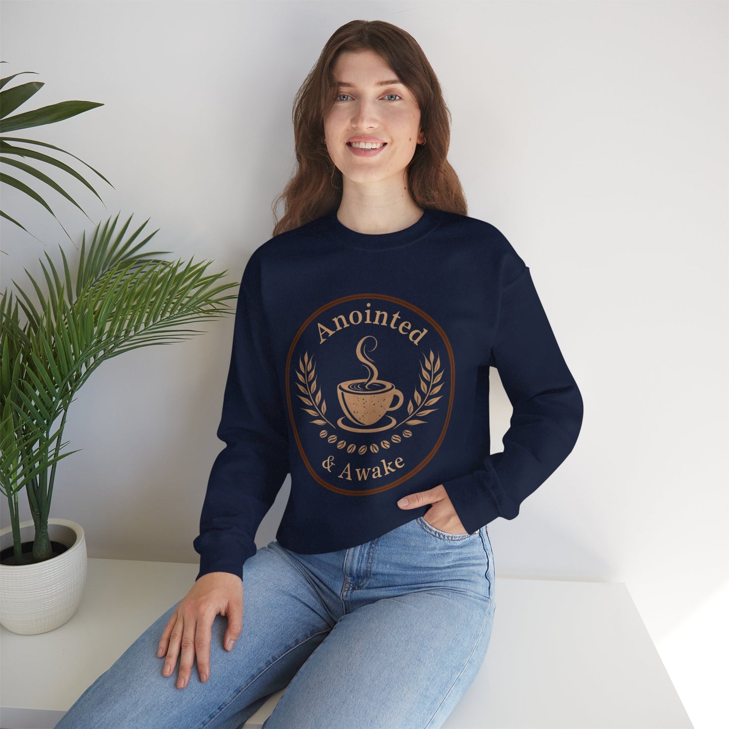 Cozy Coffee Sweatshirt - Anointed & Awake
