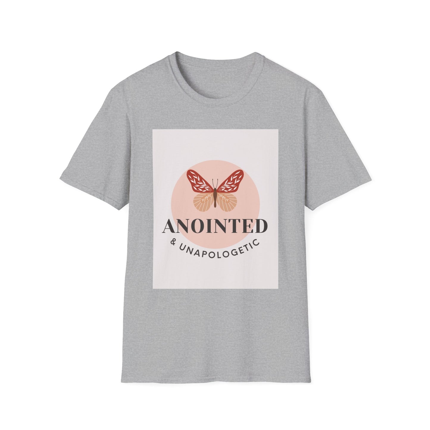Anointed & Unapologetic Butterfly T-Shirt, Inspirational Tee, Gift for Her, Motivational Apparel, Casual Wear, Encouragement Shirt