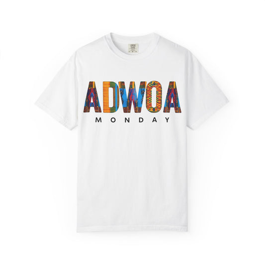 Vibrant Unisex T-Shirt - ADWOA MONDAY Graphic Tee, Casual Wear, Gift for Him/Her, Everyday Style, Unique Graphic Shirt, Fashion Statement