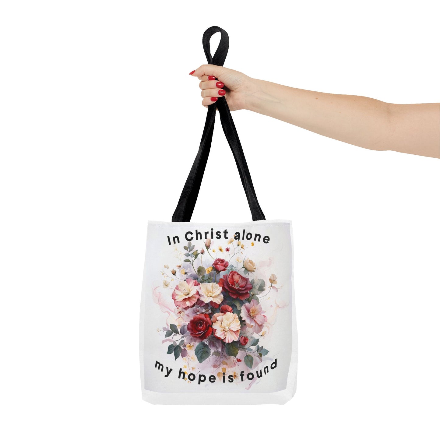 Floral Inspirational Tote Bag, Faith-Based Bag, Christian Gift, Everyday Carryall, Motivational Shopping Tote
