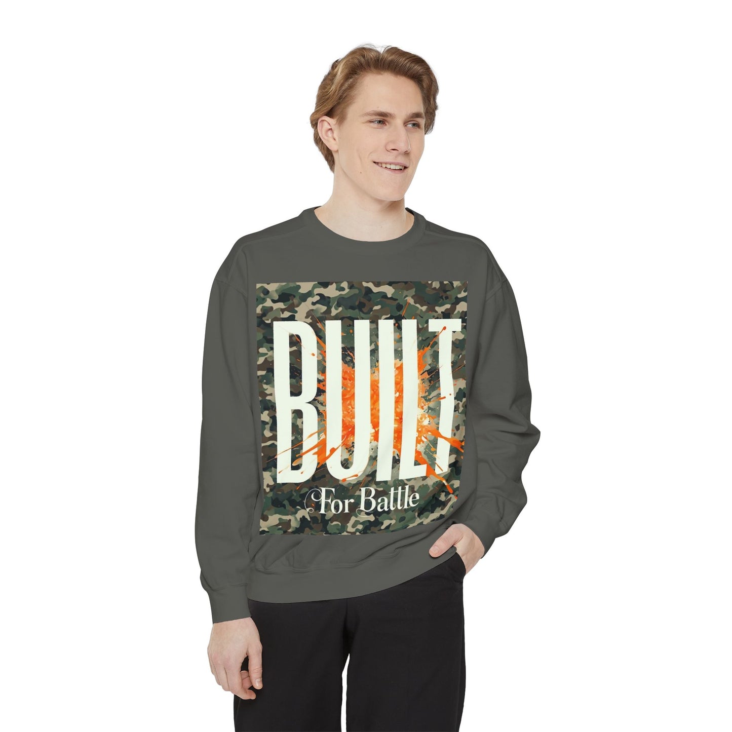 Battle-Ready Unisex Sweatshirt | Cozy Streetwear | Gift for Him or Her | Fall Fashion | Casual Wear | Camo Design