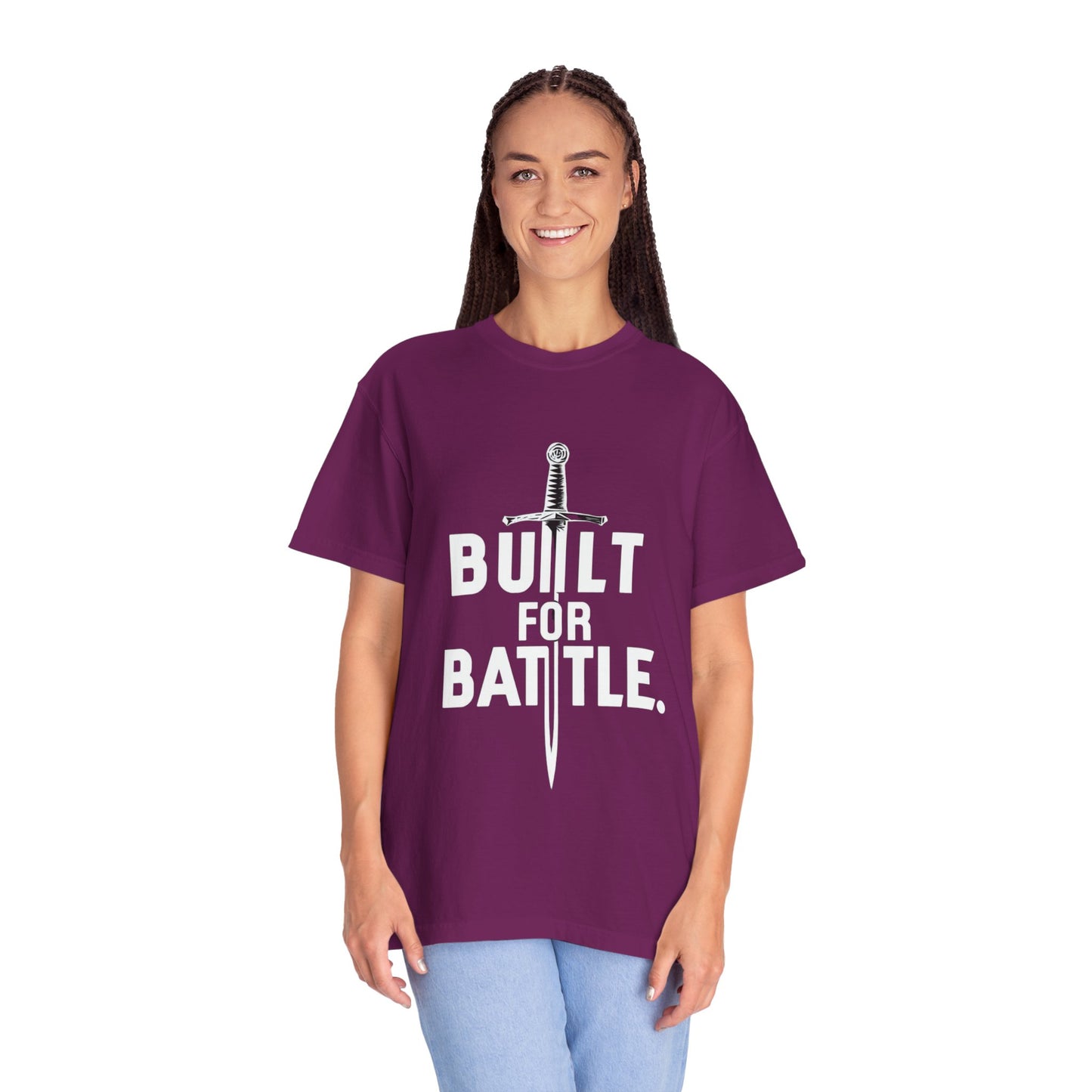Battle-Ready Unisex T-shirt - Built for Battle - Casual Wear, Fitness, Gift for Warriors, Encouragement, Everyday Comfort