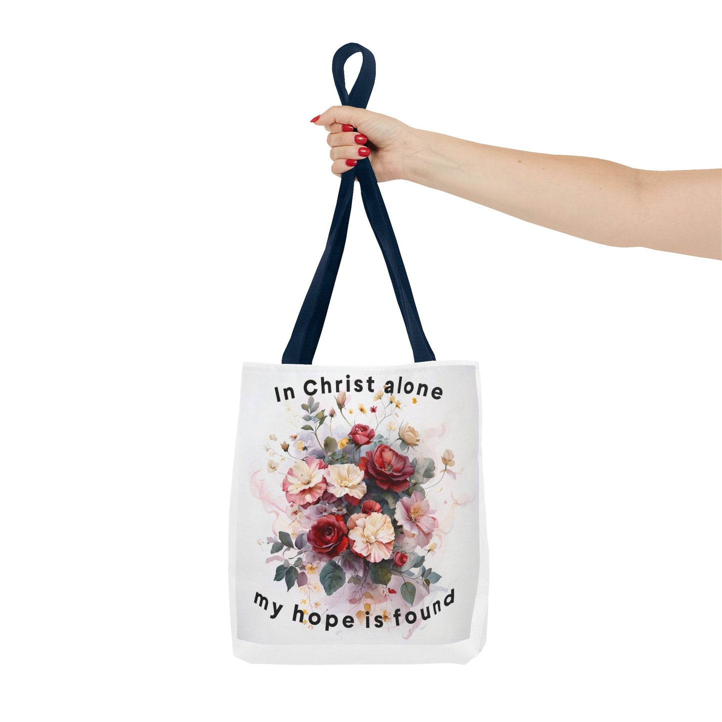 Floral Inspirational Tote Bag, Faith-Based Bag, Christian Gift, Everyday Carryall, Motivational Shopping Tote