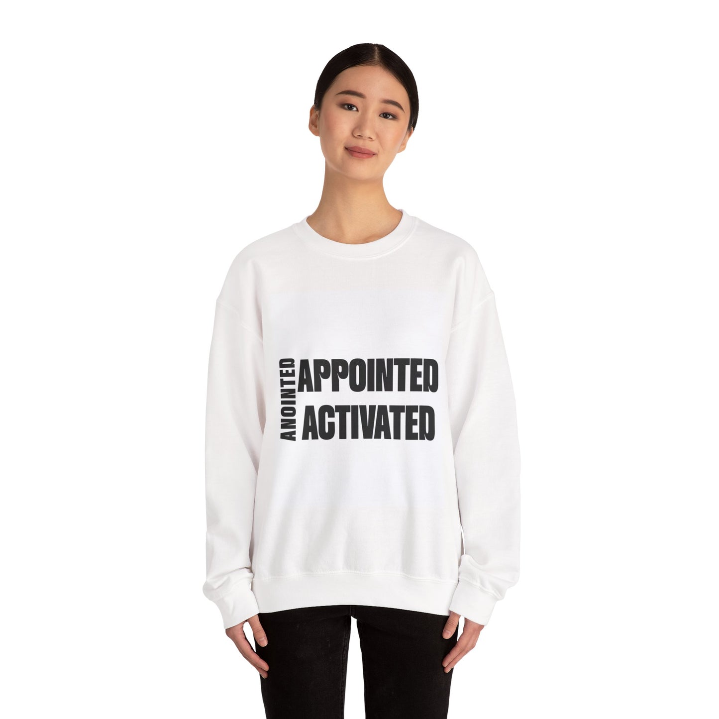 Anointed Appointed Activated Crewneck Sweatshirt, Inspirational Hoodie, Motivational Gift, Unisex Sweatshirt, Faith-Based Apparel