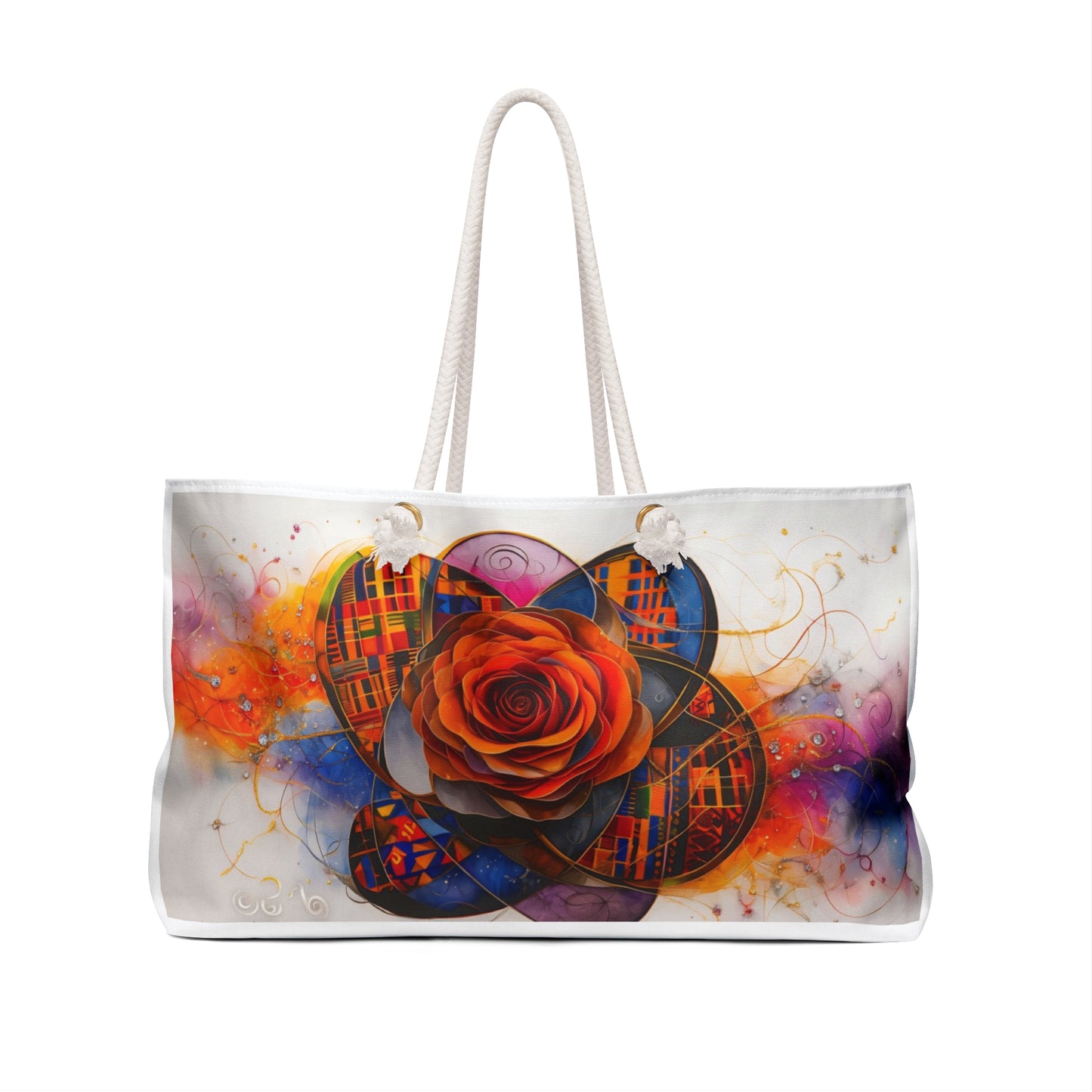 Vibrant Floral Weekender Bag for Travel, Beach Tote, Gym Bag, Stylish Overnight Bag, Unique Gift for Her
