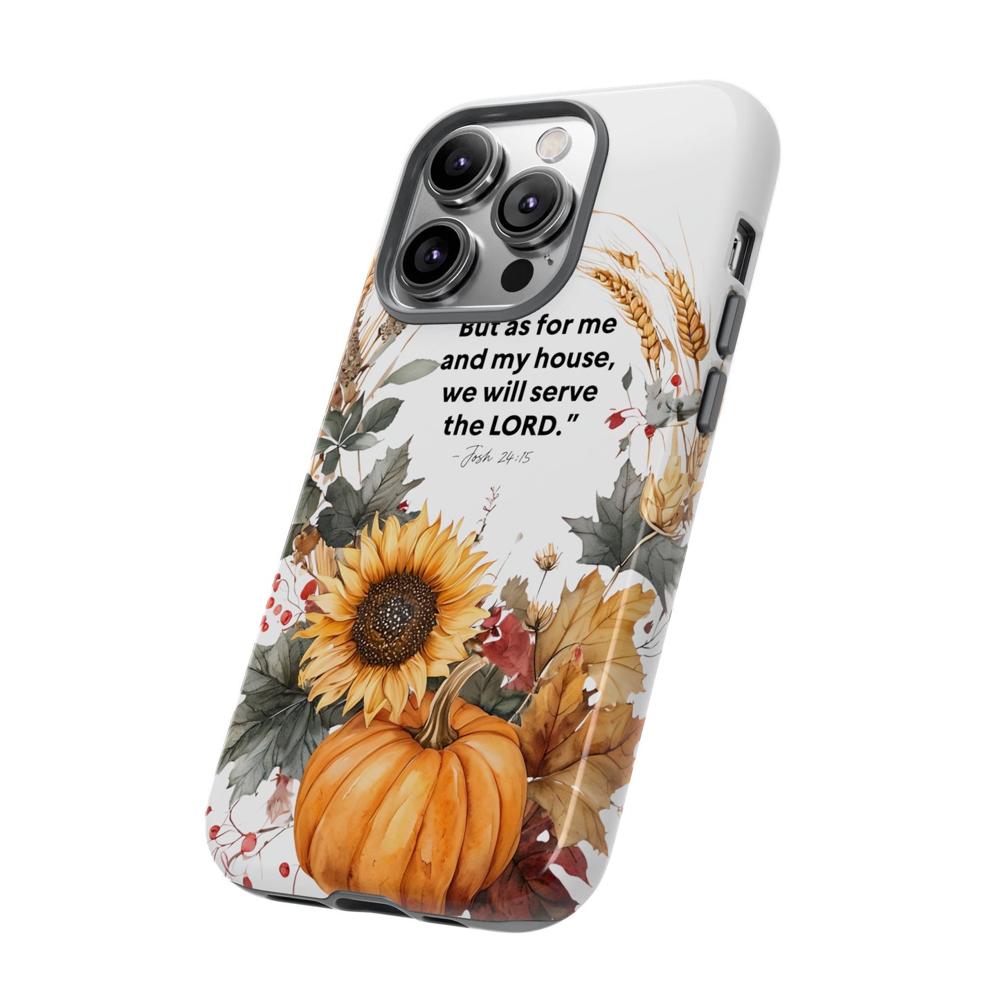 Fall-Themed Phone Case, Cozy Autumn Decor, Inspirational Quote, Pumpkin Design, Gift for Him or Her