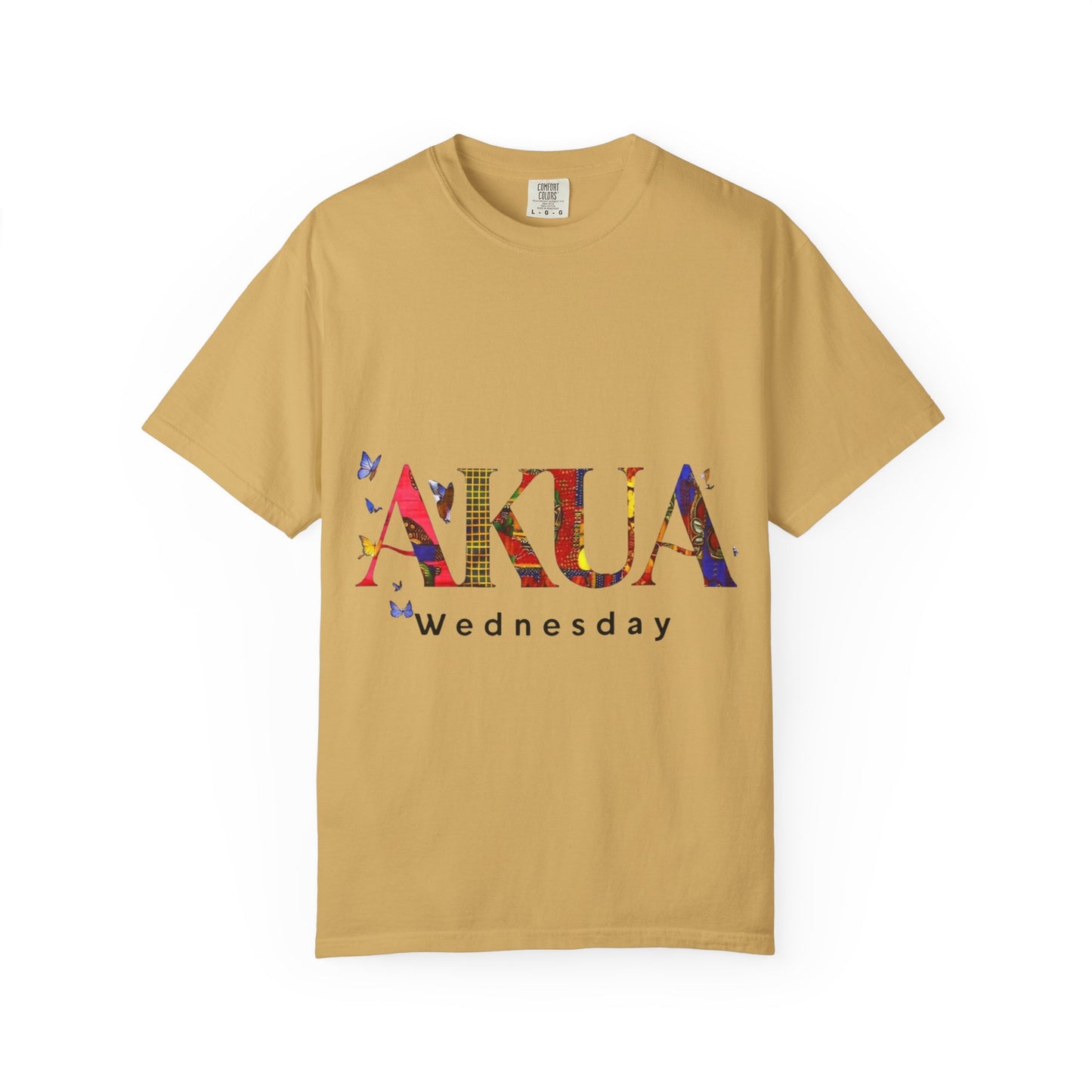 Colorful 'AKUA Wednesday' Unisex Garment-Dyed T-Shirt | Casual Wear, Graphic Tee, Street Style, Unique Gift, Daily Wear