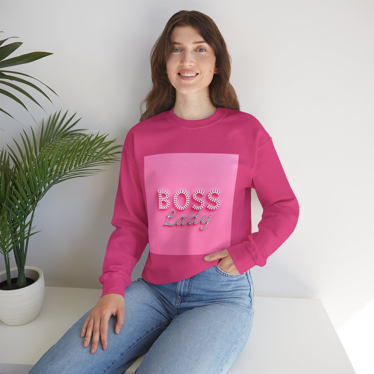 Boss Lady Crewneck Sweatshirt | Stylish Gift for Bosses, Empowering Apparel, Women's Fashion, Cozy Outfit, Motivational Apparel