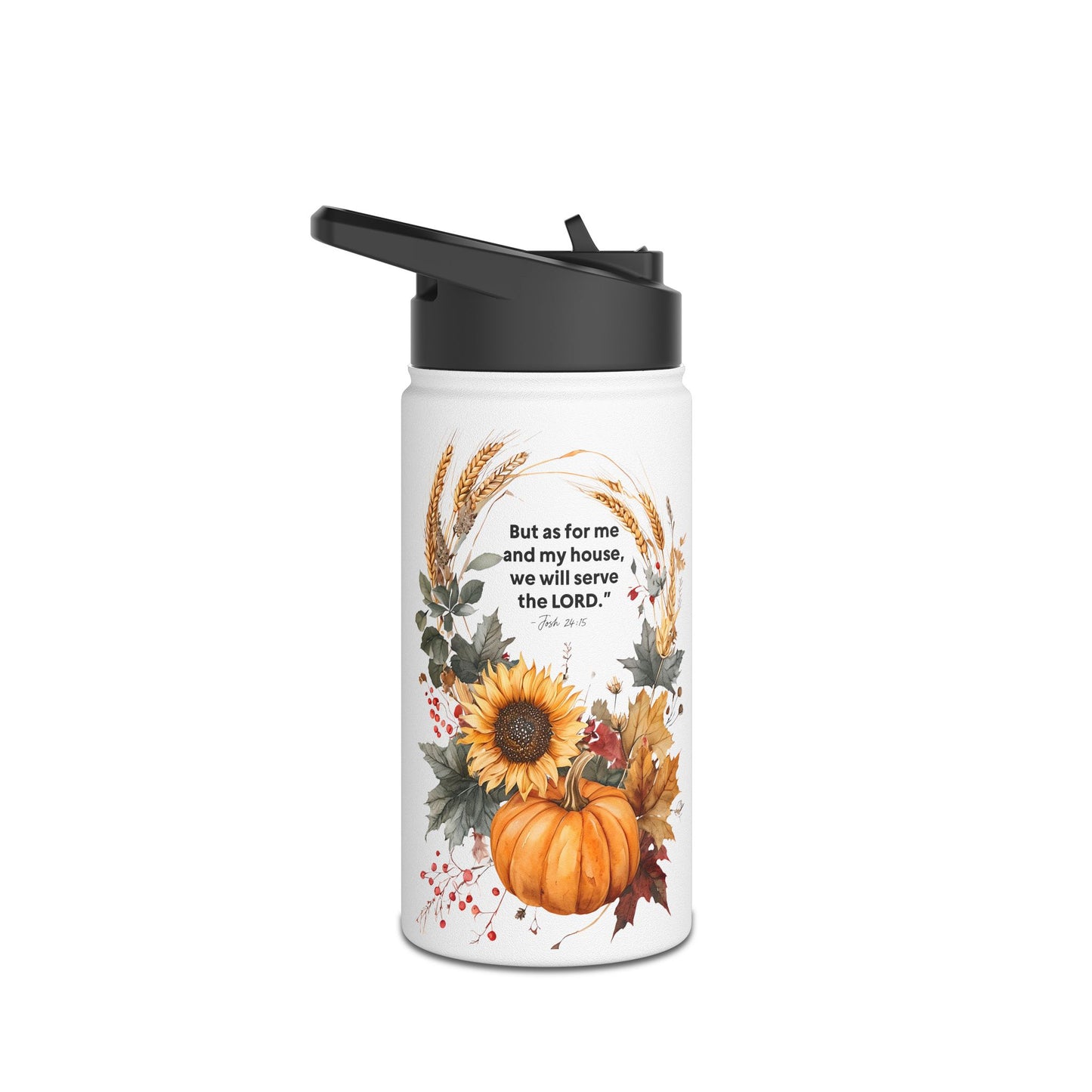 Floral Stainless Steel Water Bottle, Eco-friendly Hydration, Sunflower Design, Travel Mug, Gift for Nature Lovers, Outdoor Gear