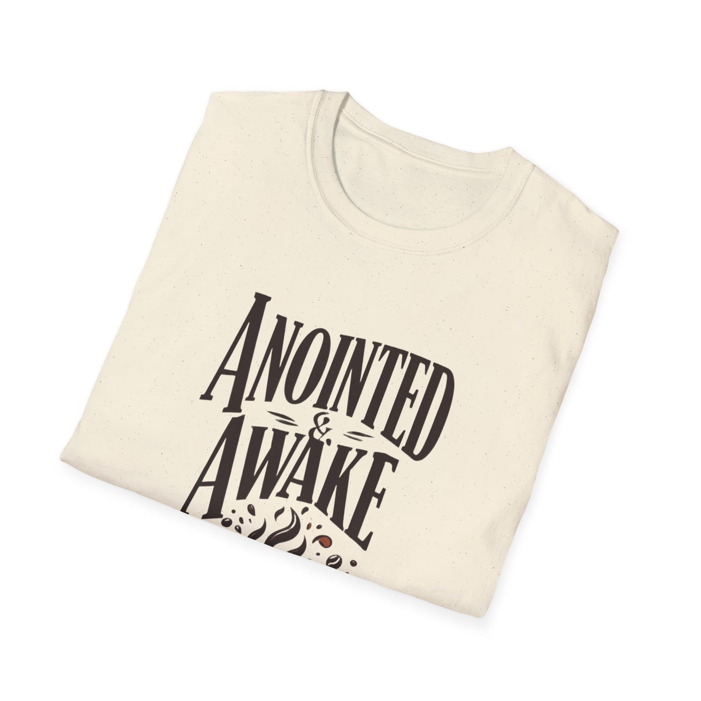Coffee Lovers Unisex T-Shirt | Anointed & Awake Graphic Tee for Gift, Everyday Wear, Casual Style, Spiritual Motivational Shirt