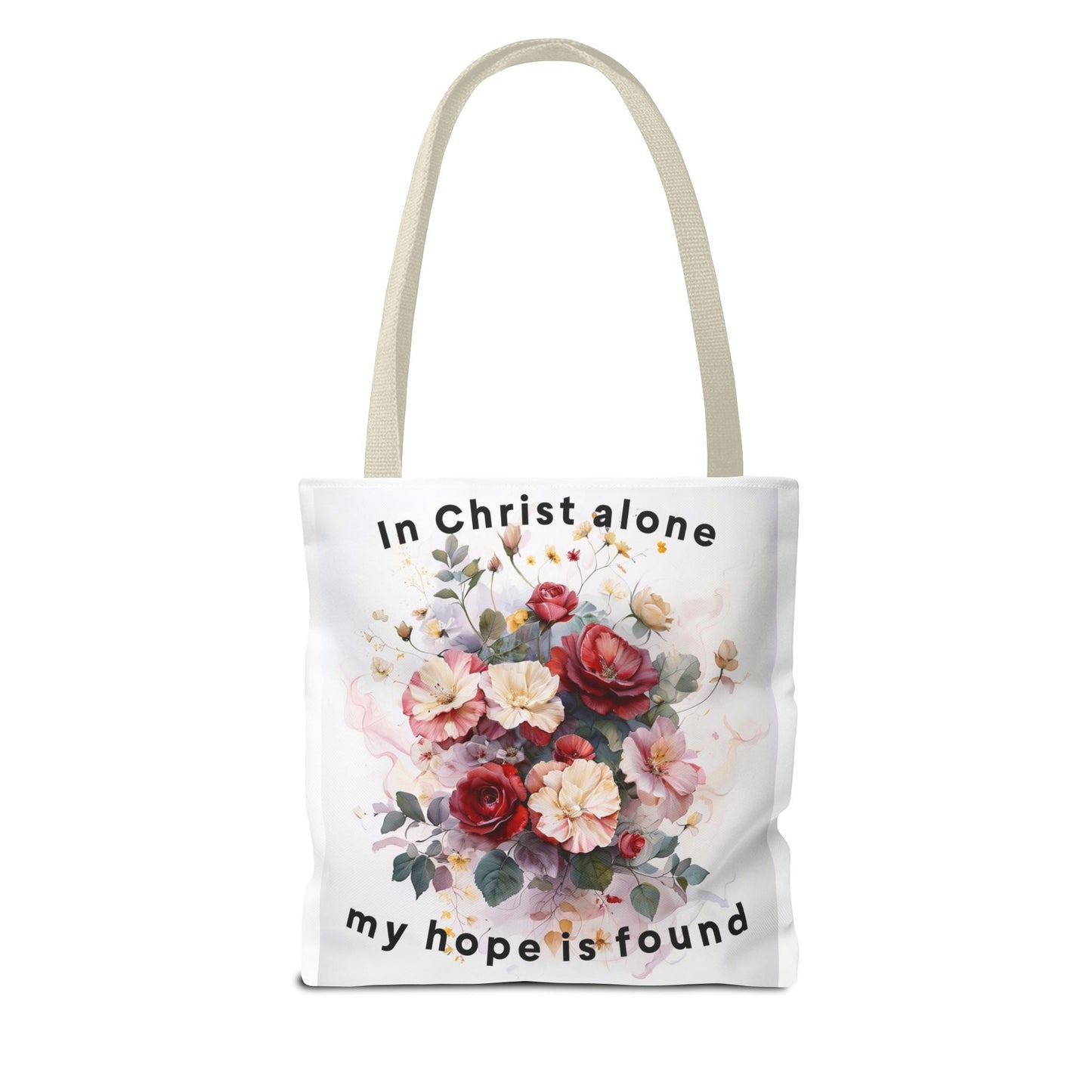 Floral Inspirational Tote Bag, Faith-Based Bag, Christian Gift, Everyday Carryall, Motivational Shopping Tote