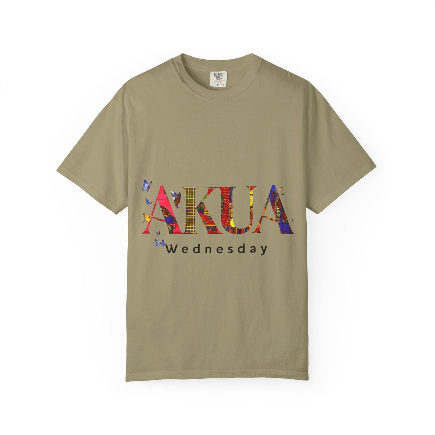 Colorful 'AKUA Wednesday' Unisex Garment-Dyed T-Shirt | Casual Wear, Graphic Tee, Street Style, Unique Gift, Daily Wear