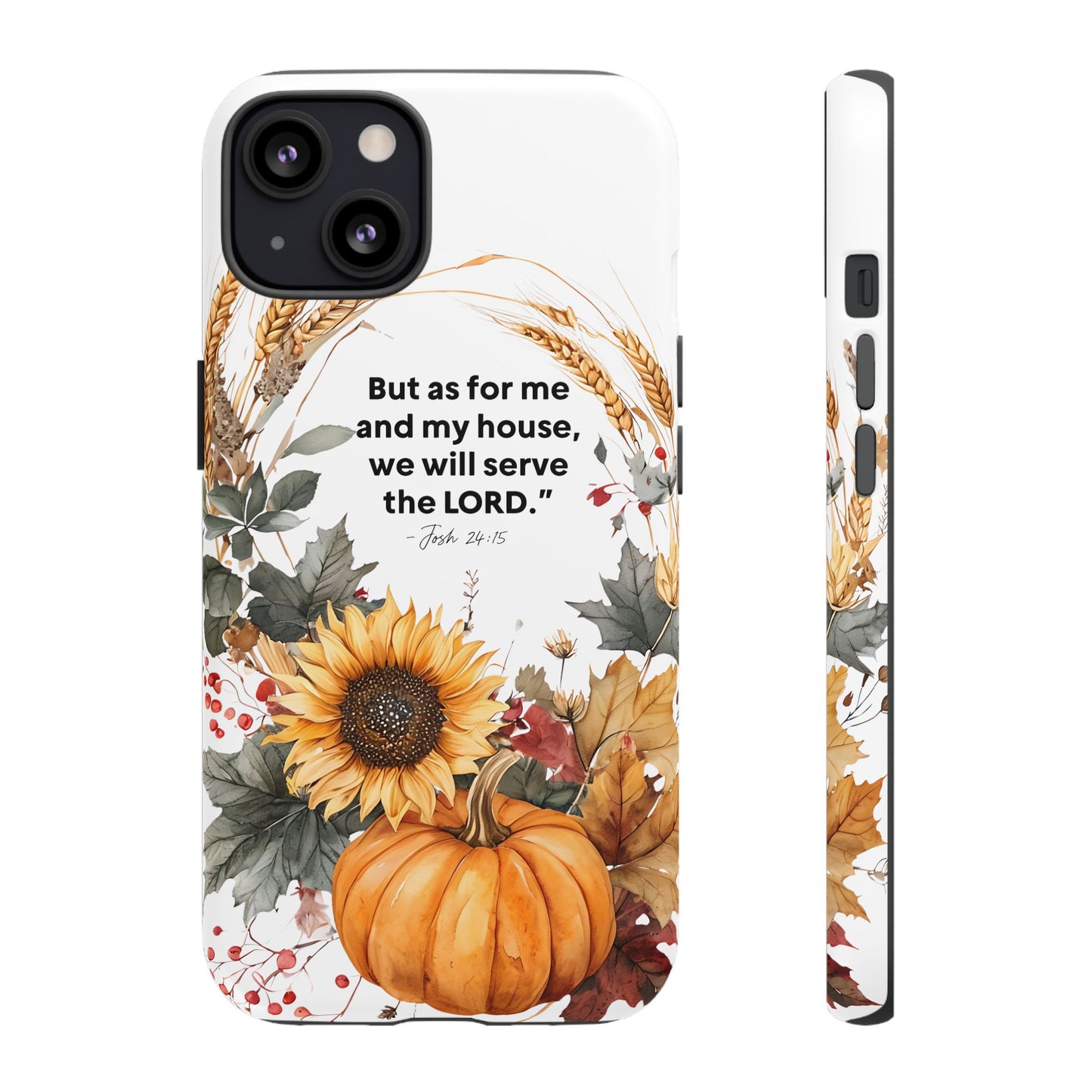 Fall-Themed Phone Case, Cozy Autumn Decor, Inspirational Quote, Pumpkin Design, Gift for Him or Her