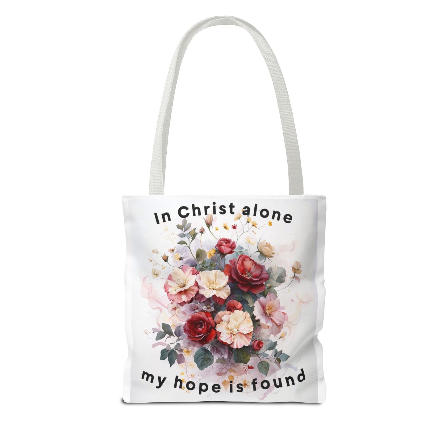 Floral Inspirational Tote Bag, Faith-Based Bag, Christian Gift, Everyday Carryall, Motivational Shopping Tote