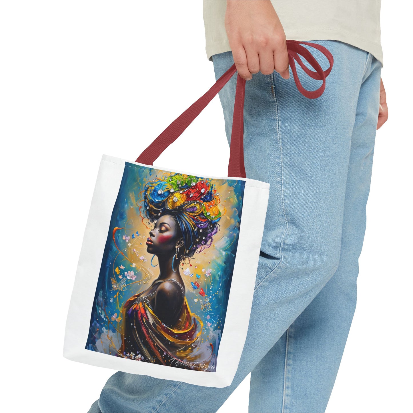 Vibrant Art Tote Bag, Stylish Eco-Friendly Grocery Bag, Elegant Gift for Art Lovers, Fashionable Daily Use, Perfect for Festivals
