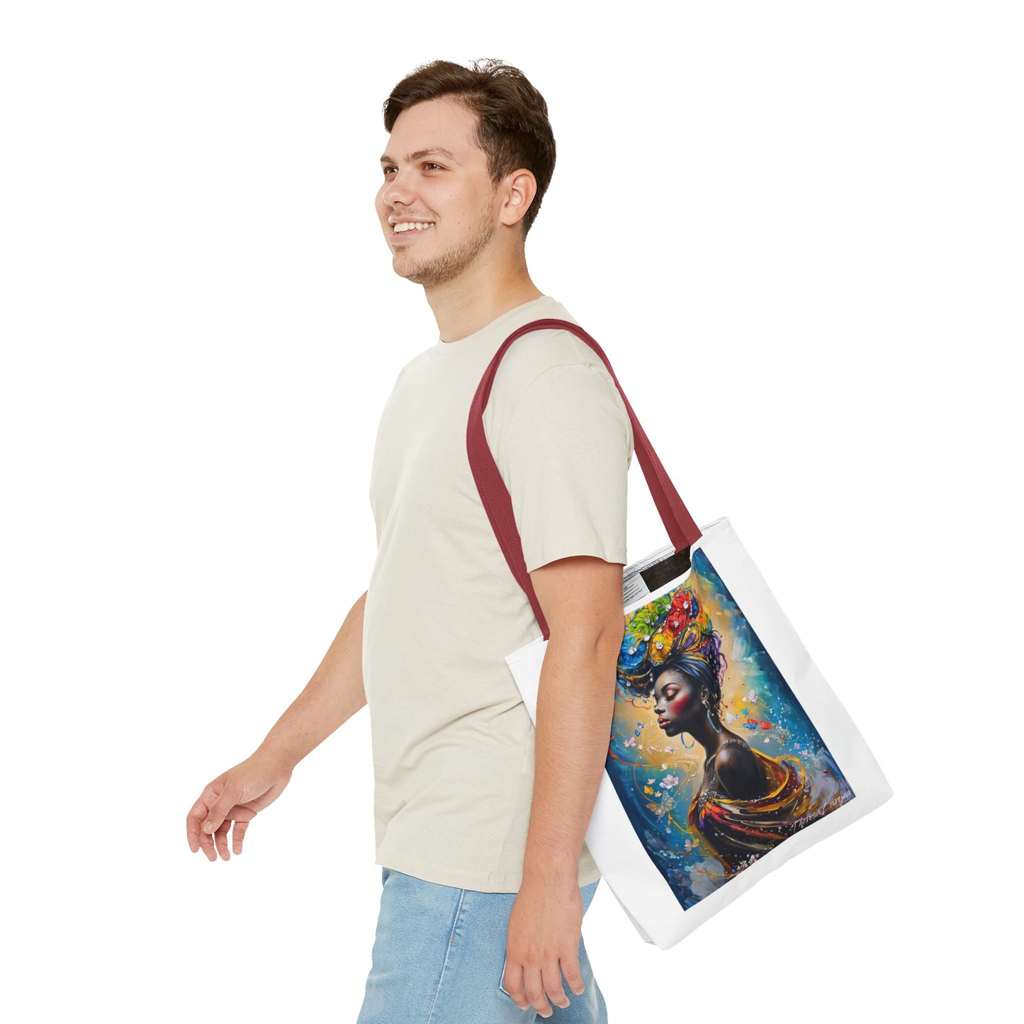 Vibrant Art Tote Bag, Stylish Eco-Friendly Grocery Bag, Elegant Gift for Art Lovers, Fashionable Daily Use, Perfect for Festivals