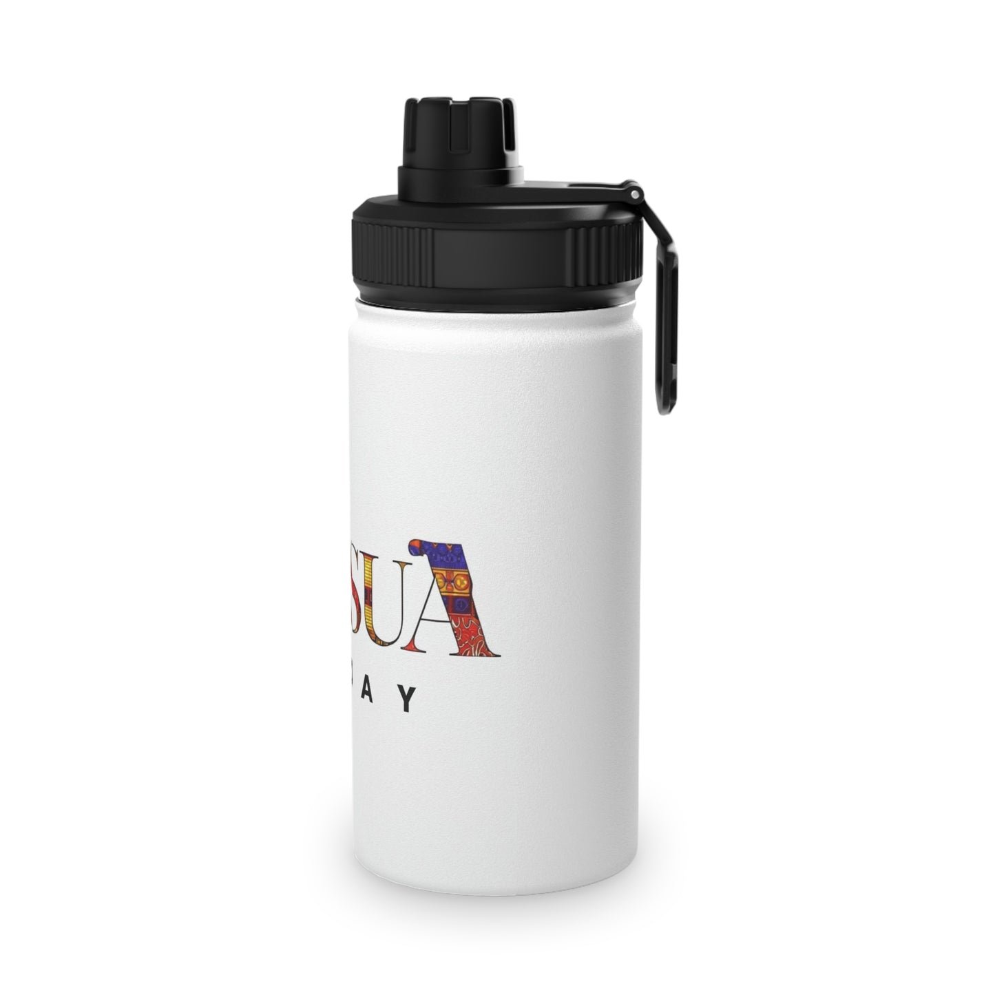 Artistic Stainless Steel Water Bottle - Colorful Afrocentric Design, Stylish Sports Lid, Eco-Friendly Hydration, Travel Accessory,