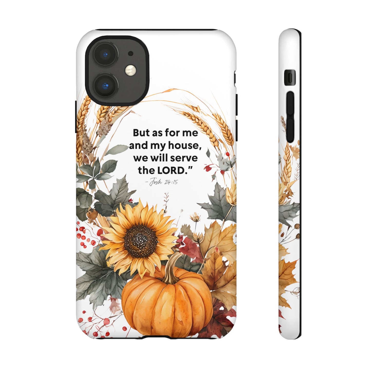 Fall-Themed Phone Case, Cozy Autumn Decor, Inspirational Quote, Pumpkin Design, Gift for Him or Her