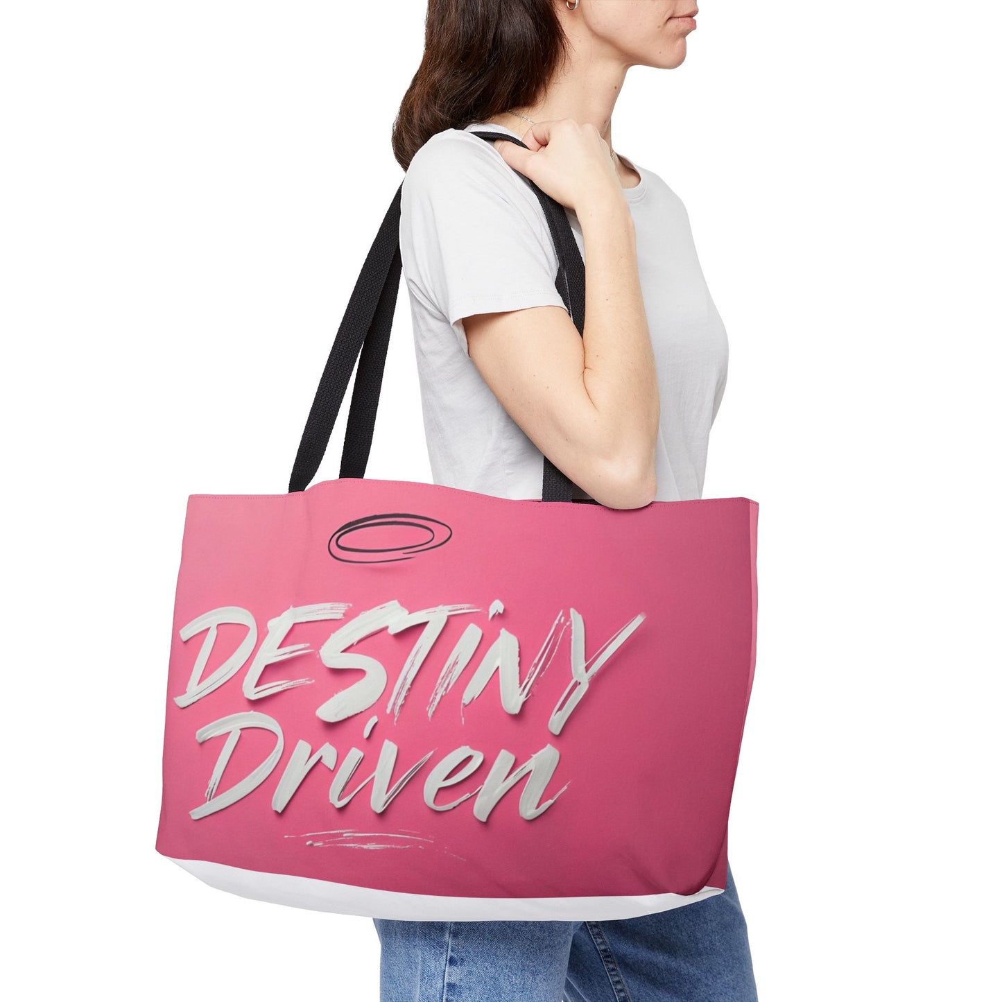 Chic Weekender Tote Bag - Destiny Driven, Perfect for Travel, Beach, Gym, Shopping, Gifts