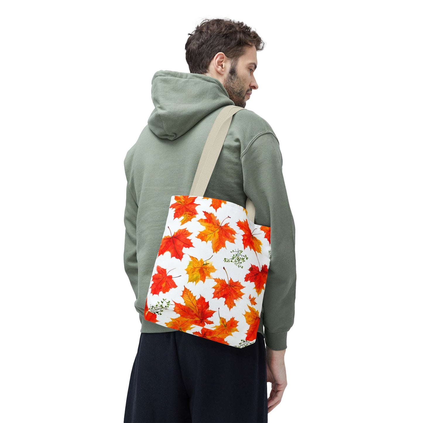 Autumn Leaves Tote Bag, Fall Shopping Tote, Seasonal Gift for Her, Eco-Friendly Bag, Thanksgiving Party Favor