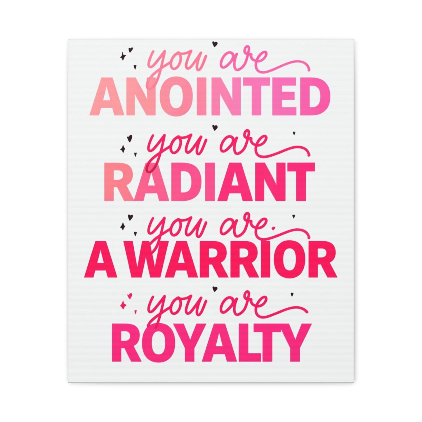Inspirational Wall Art Print, Motivational Home Decor, Christian Canvases, Gift for Her, Uplifting Affirmations
