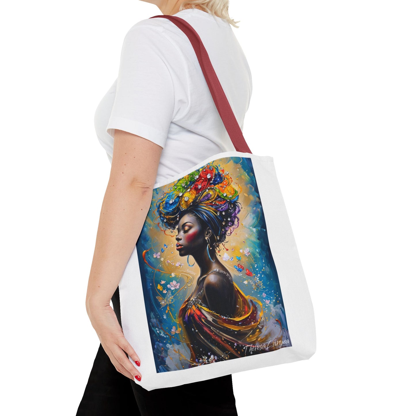 Vibrant Art Tote Bag, Stylish Eco-Friendly Grocery Bag, Elegant Gift for Art Lovers, Fashionable Daily Use, Perfect for Festivals