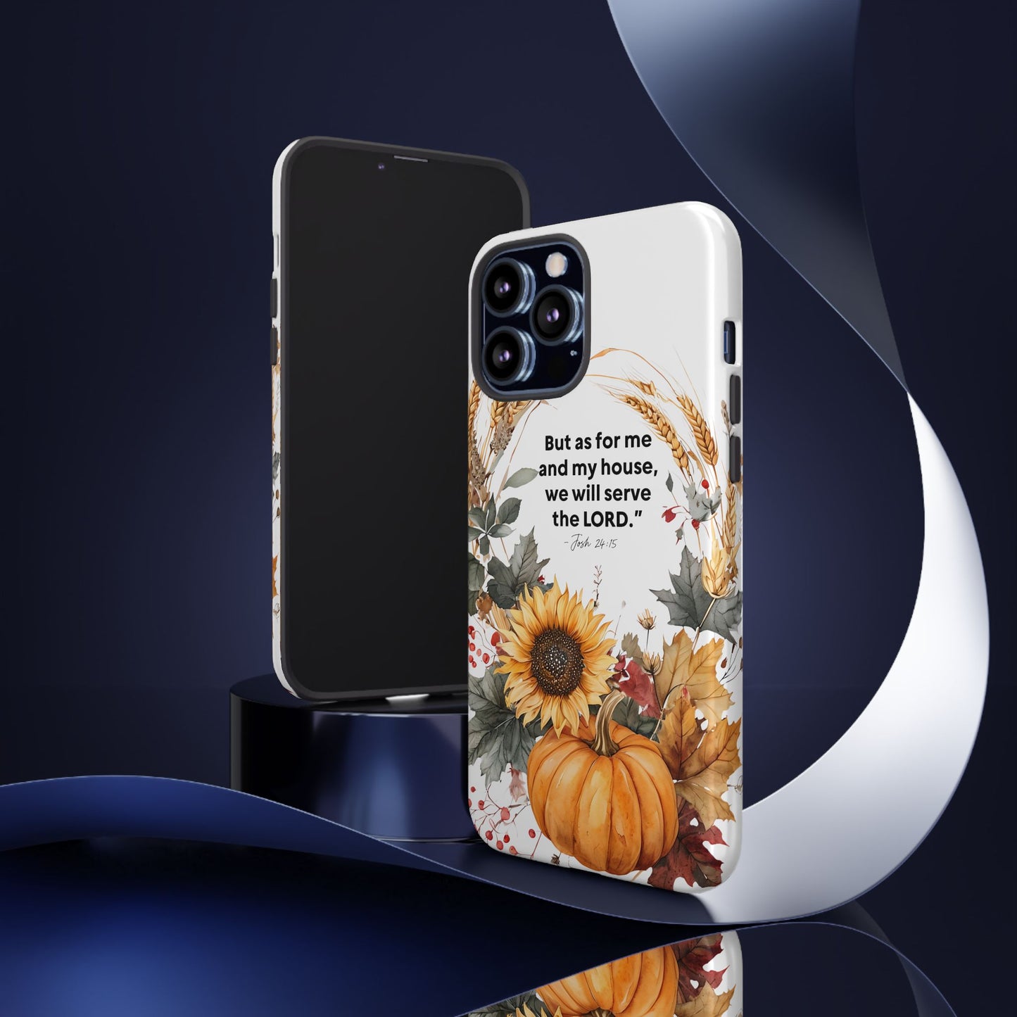 Fall-Themed Phone Case, Cozy Autumn Decor, Inspirational Quote, Pumpkin Design, Gift for Him or Her